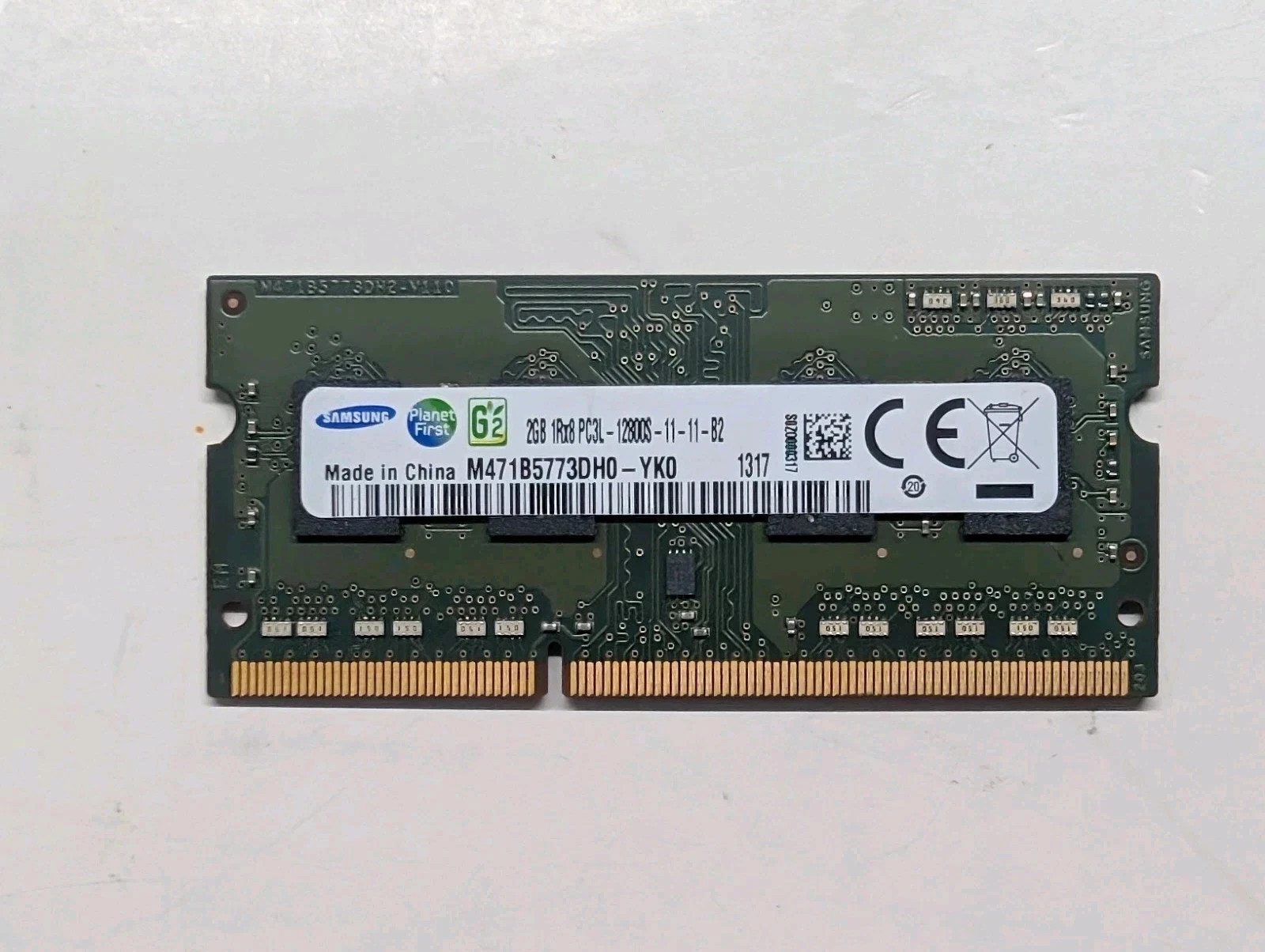 Samsung 2GB DDR3 Laptop RAM PC3-10600S 1333MHz SO-DIMM M471B5773DH0-YK0