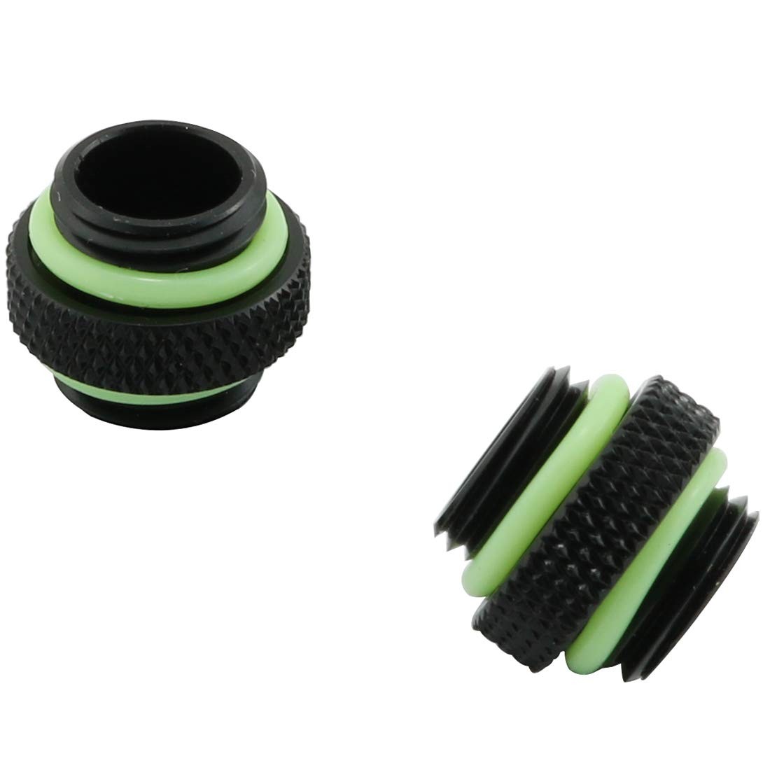 2pcs Male to Male Extender Fitting Black G1/4″ Water-Cooled Coupler