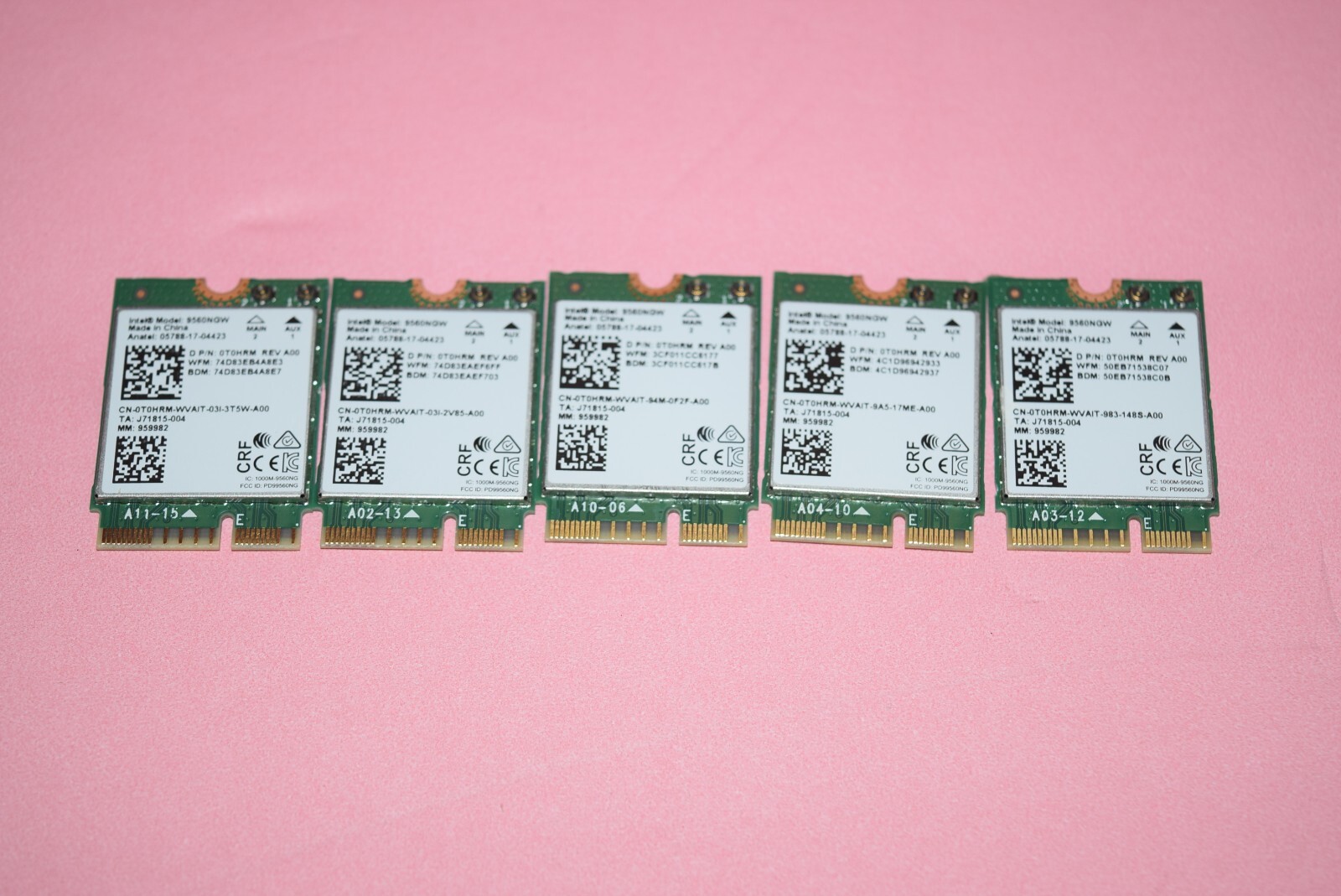 Lot of 5 Intel Wireless-AC 9560 Dell Wifi Bluetooth 5.0 Adapter Card T0HRM