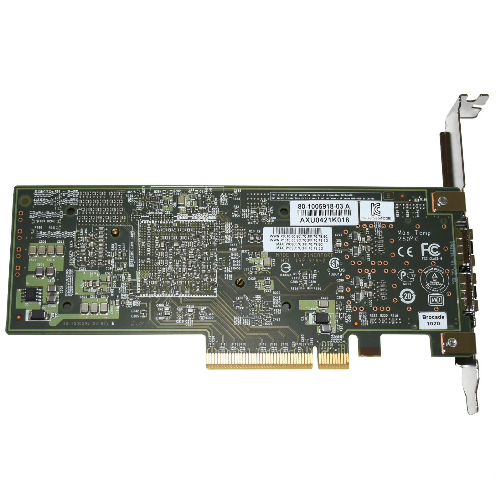 Dell Brocade 1020 10GbE Dual-Ports SFP+ PCIe 2.0×8 Network Adapter CNA FDYMF