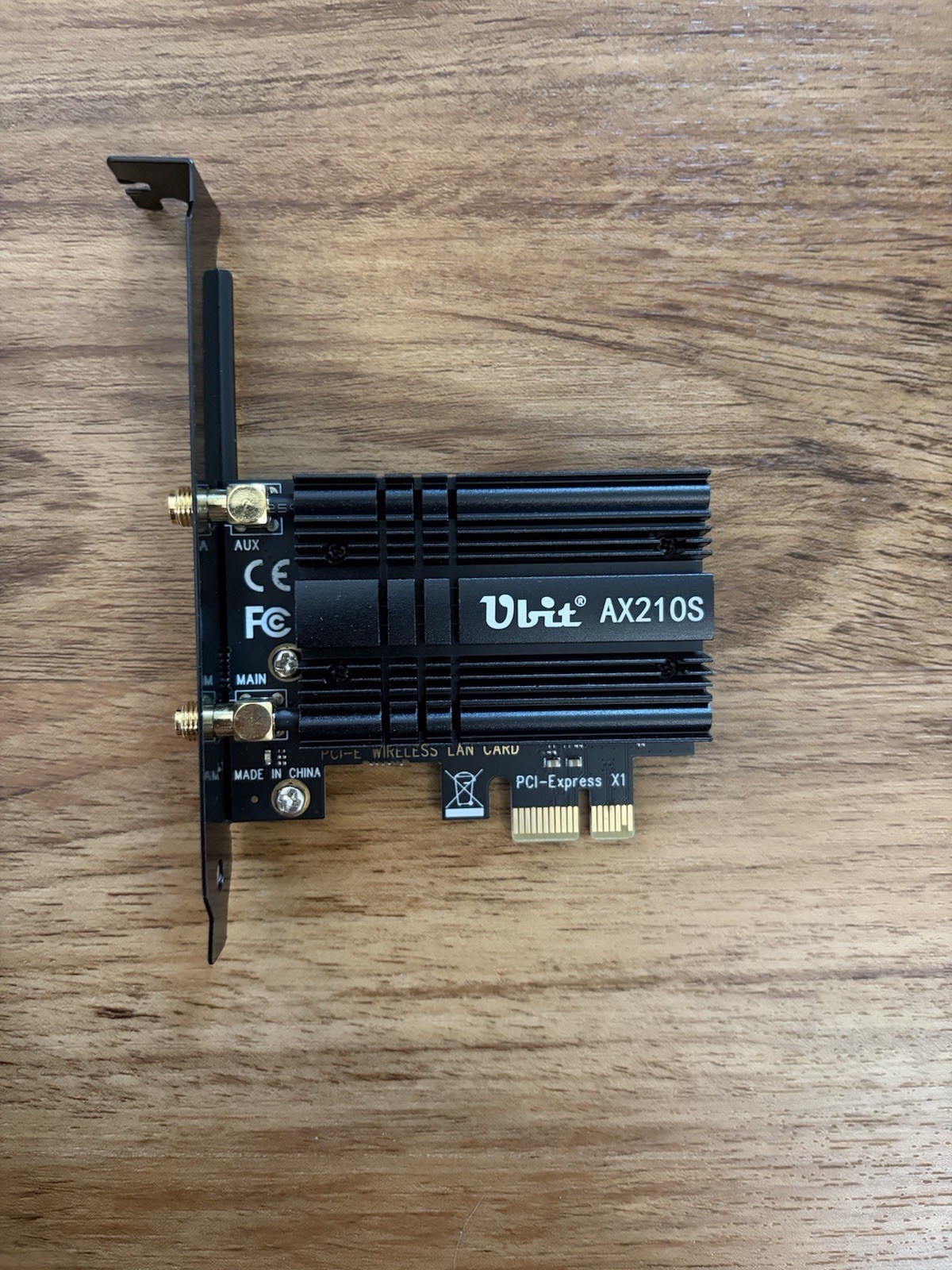 Ubit AX210/AX210S Wi-Fi 6E 5374Mbps PCIe x1 Wireless Adapter Bluetooth 5.2