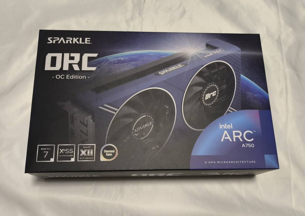 Sparkle Intel Arc A750 SA750C-8GOC 8GB GDDR6 Graphics Card PCIe 4.0 Gaming GPU
