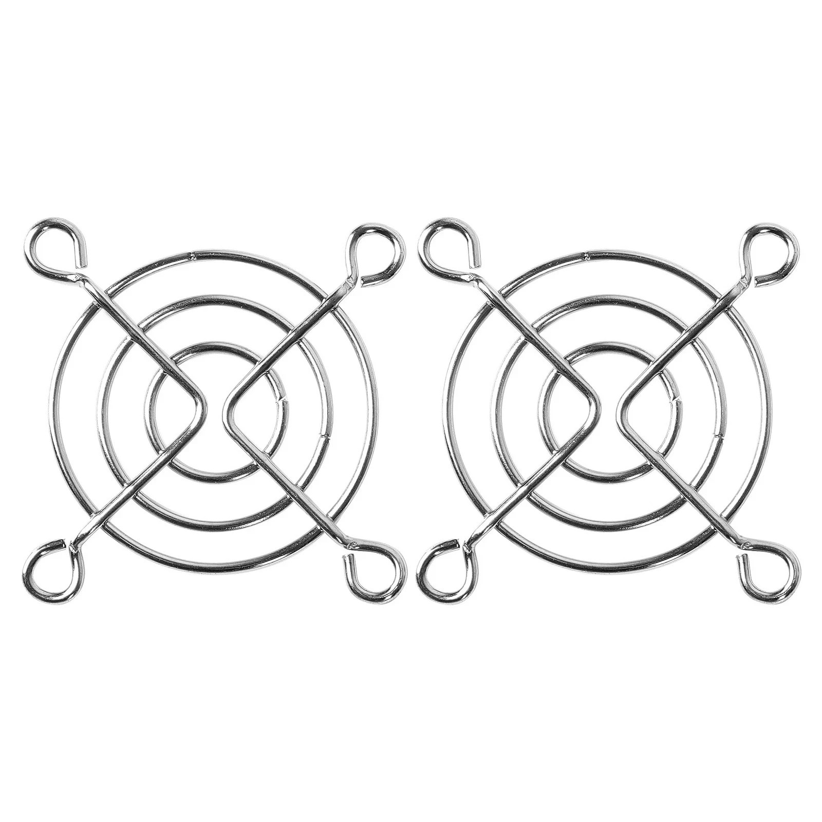 50mm Wire Computer Case Fan Grill / Guard – Chrome Silver (Set of Two)