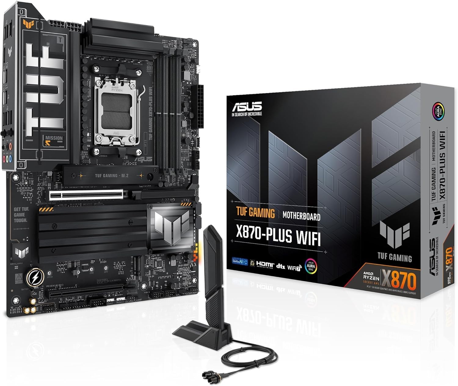 Motherboard AMD AM5 ATX DDR5 Wi-Fi 7 PCIe 5.0 4 M.2 LAN HDMI USB-C