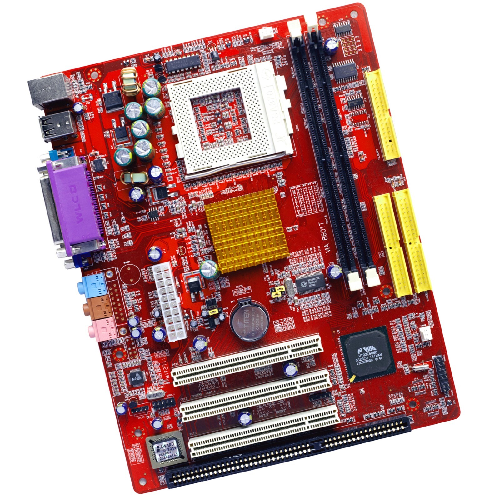 V8601T ISA Motherboard PCI Mainboard,VIA 8601 8601T,ISA PCI Slot Computer Board