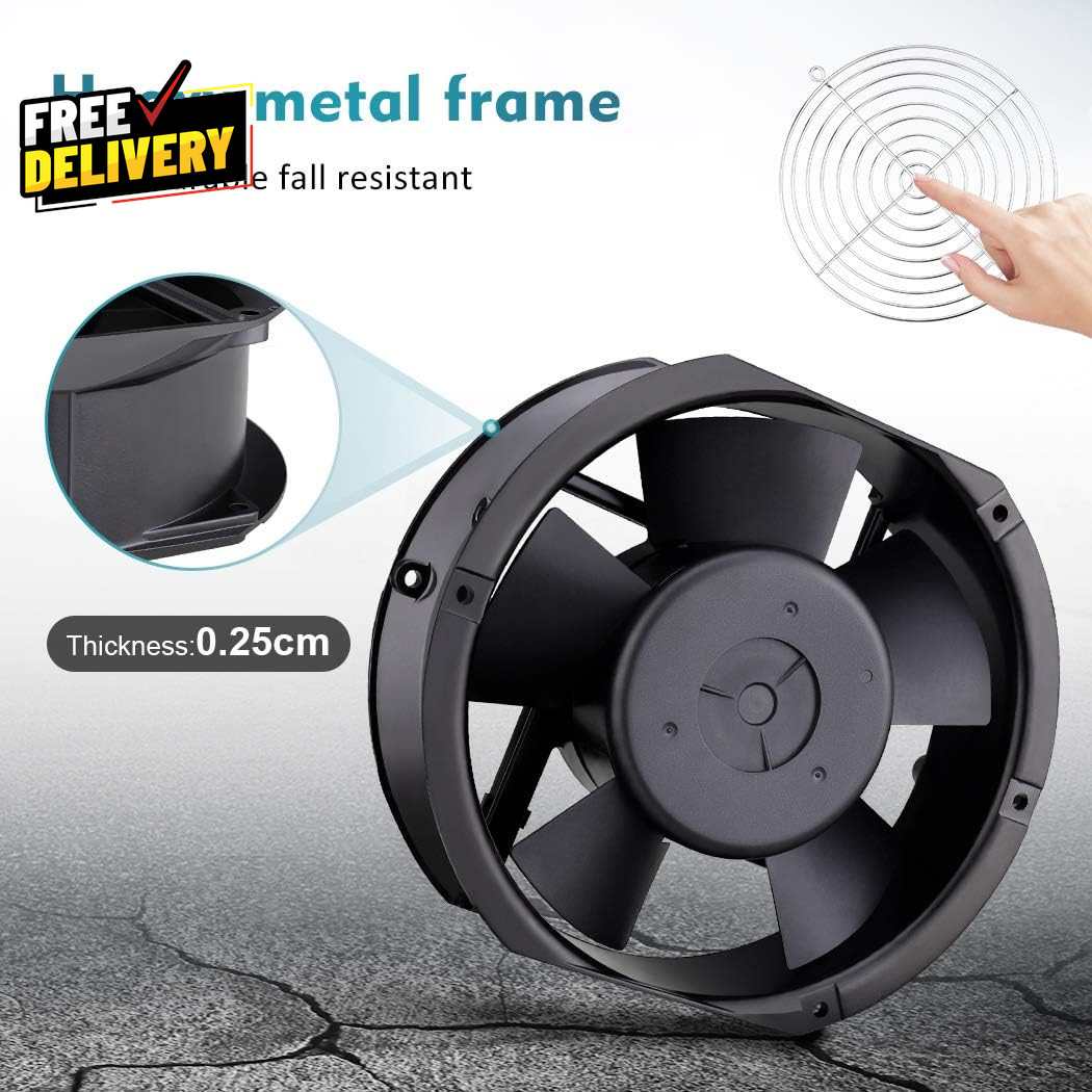 AC 110V 120V Axial Fan Big Airflow High Speed Dual Ball 172Mm X 150Mm X 51Mm….