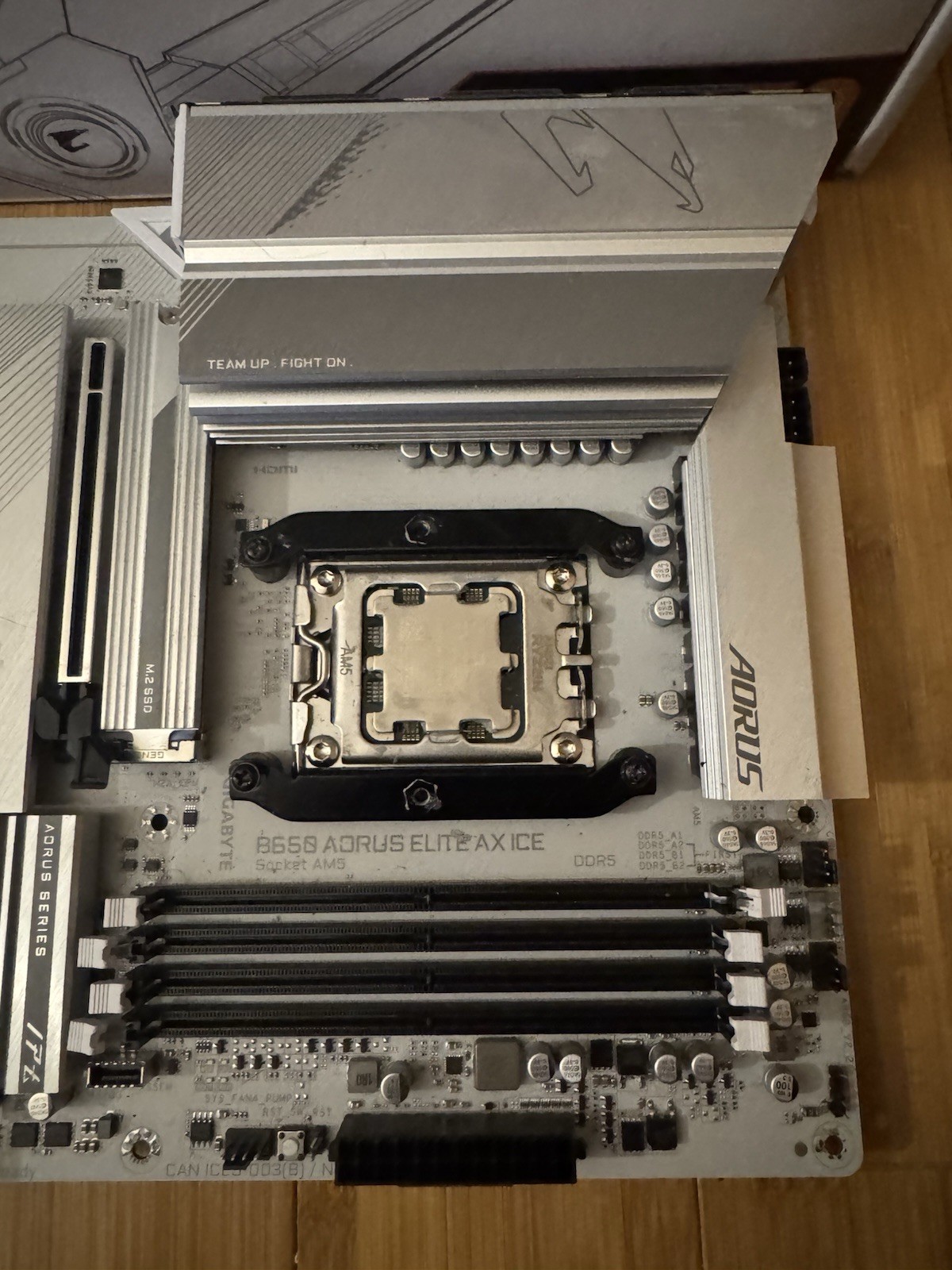 Gigabyte B650 AORUS Elite AX ICE AM5 DDR5 ATX Motherboard Used