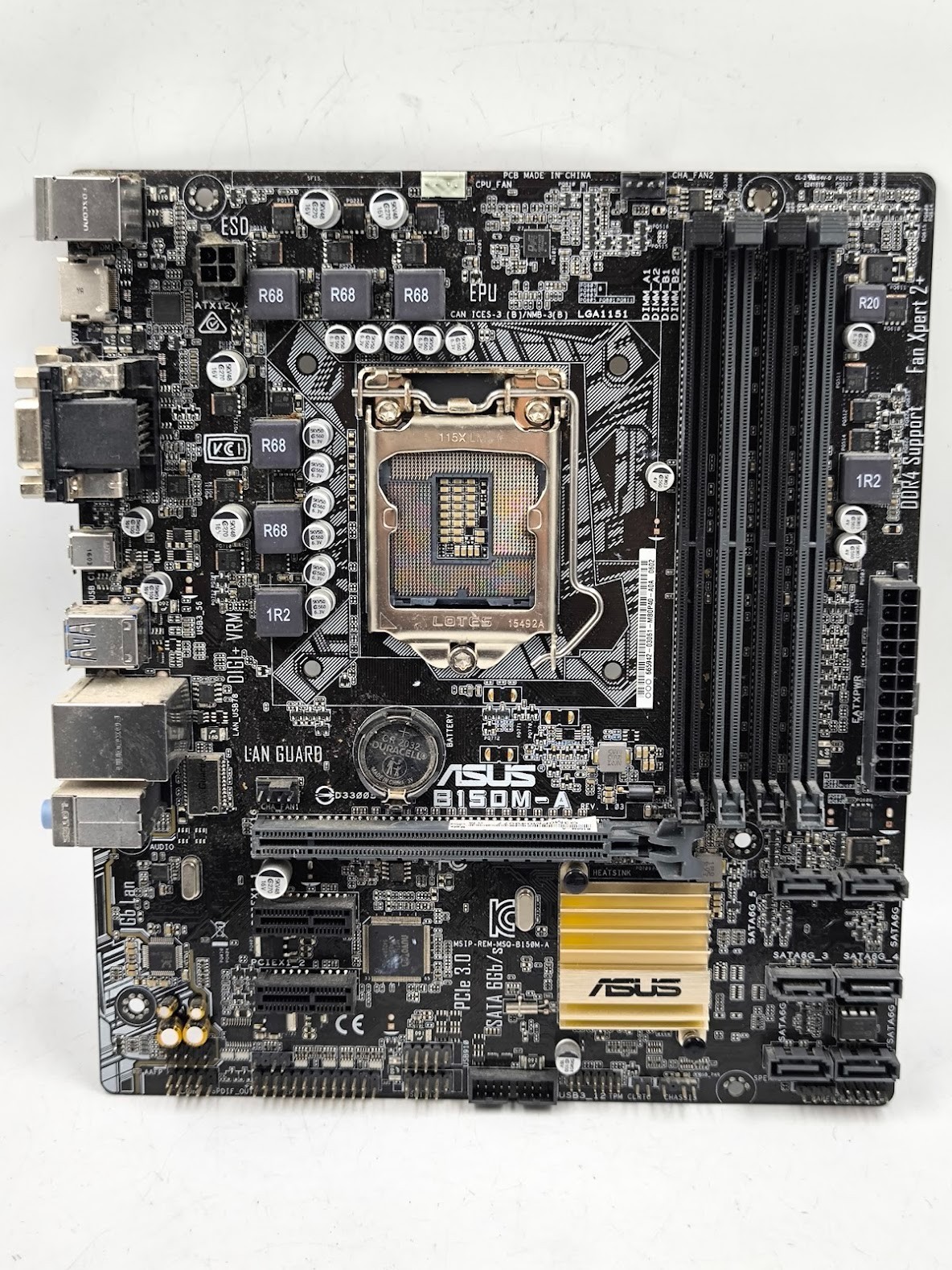 Asus B150M-A Motherboard Used Working
