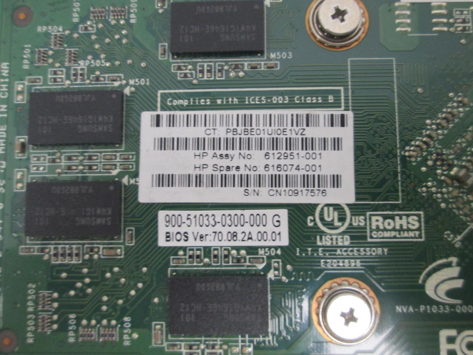 NVIDIA QUADRO 600 HP 1GB GRAPHICS CARD