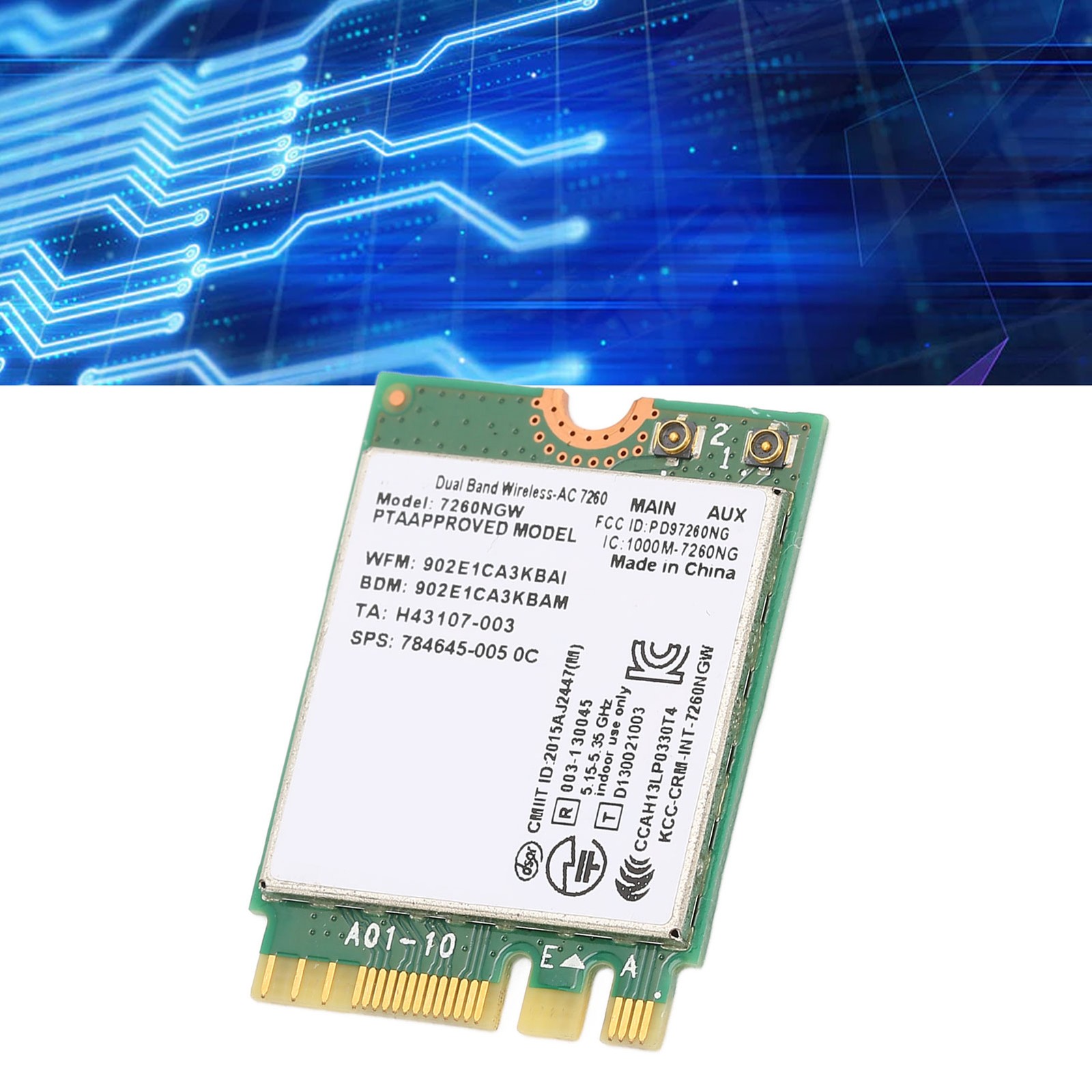 Dual Band WiFi Card 2.4Ghz 5Ghz 1200Mbps Bluetooth 4.0 NGFF M.2 Wireless In WIGO