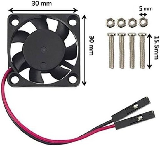 Raspberry Pi Fan 30x30x7mm, Raspberry Pi Cooling Fan Brushless 3.3V 5V DC Qui…