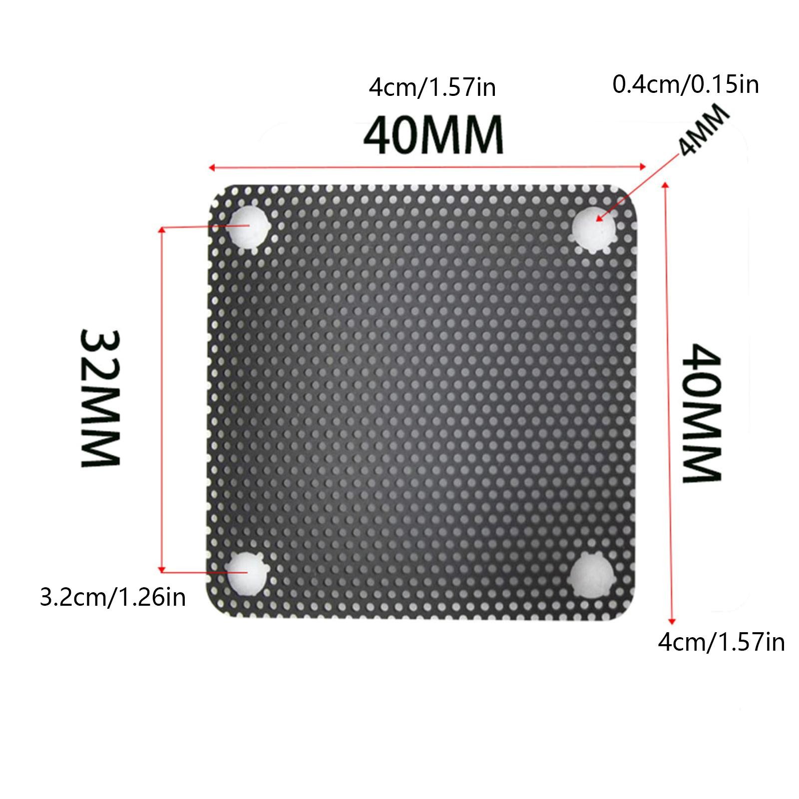 20Pack 40x40mm PVC Fan Dust Filter PC Dustproof Cuttable Computer Mesh Cover t