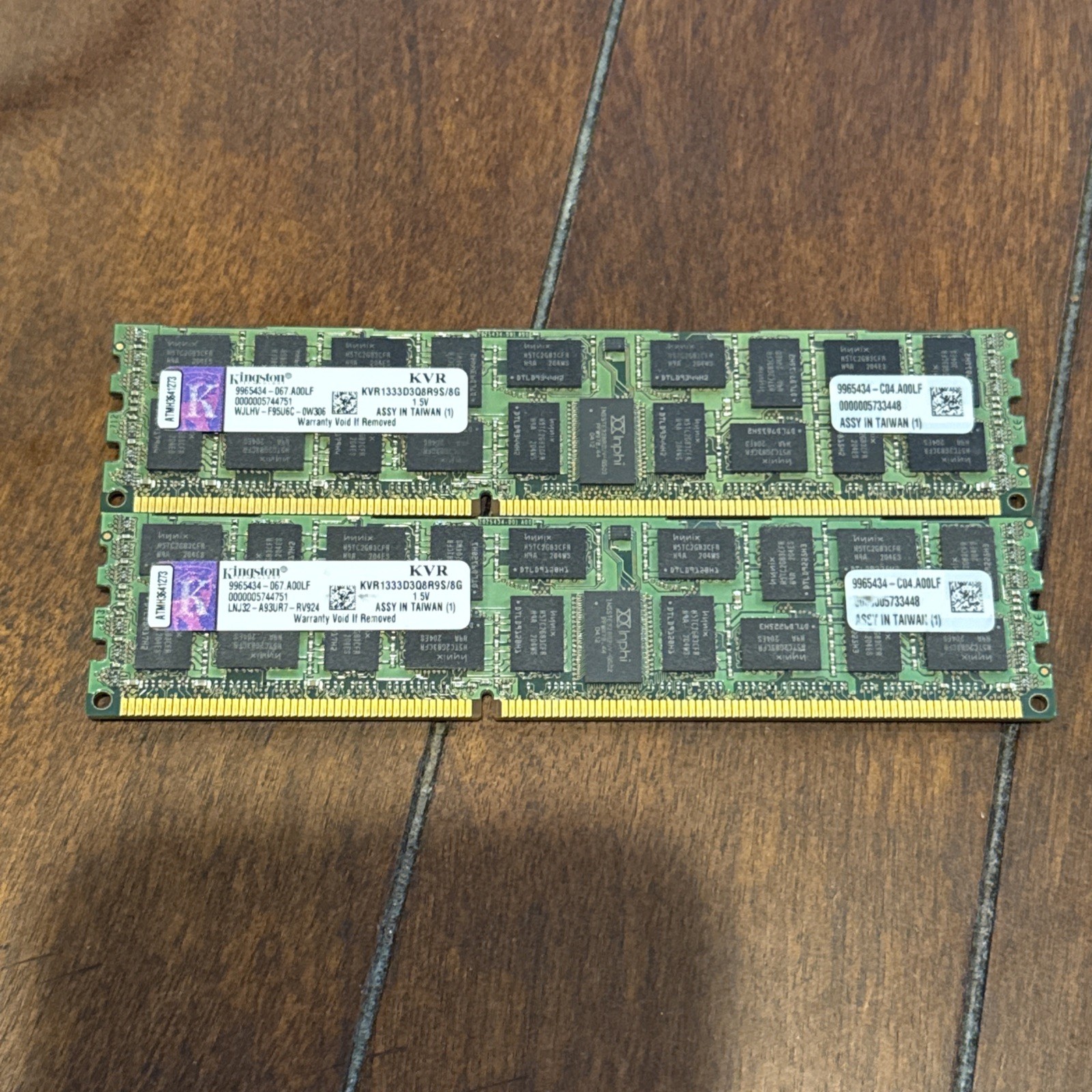 Kingston KVR1333D3Q8R9S/8G GB PC3-10600 DDR3-1333Mhz RDIMM Memory – 2x8GB 16GB