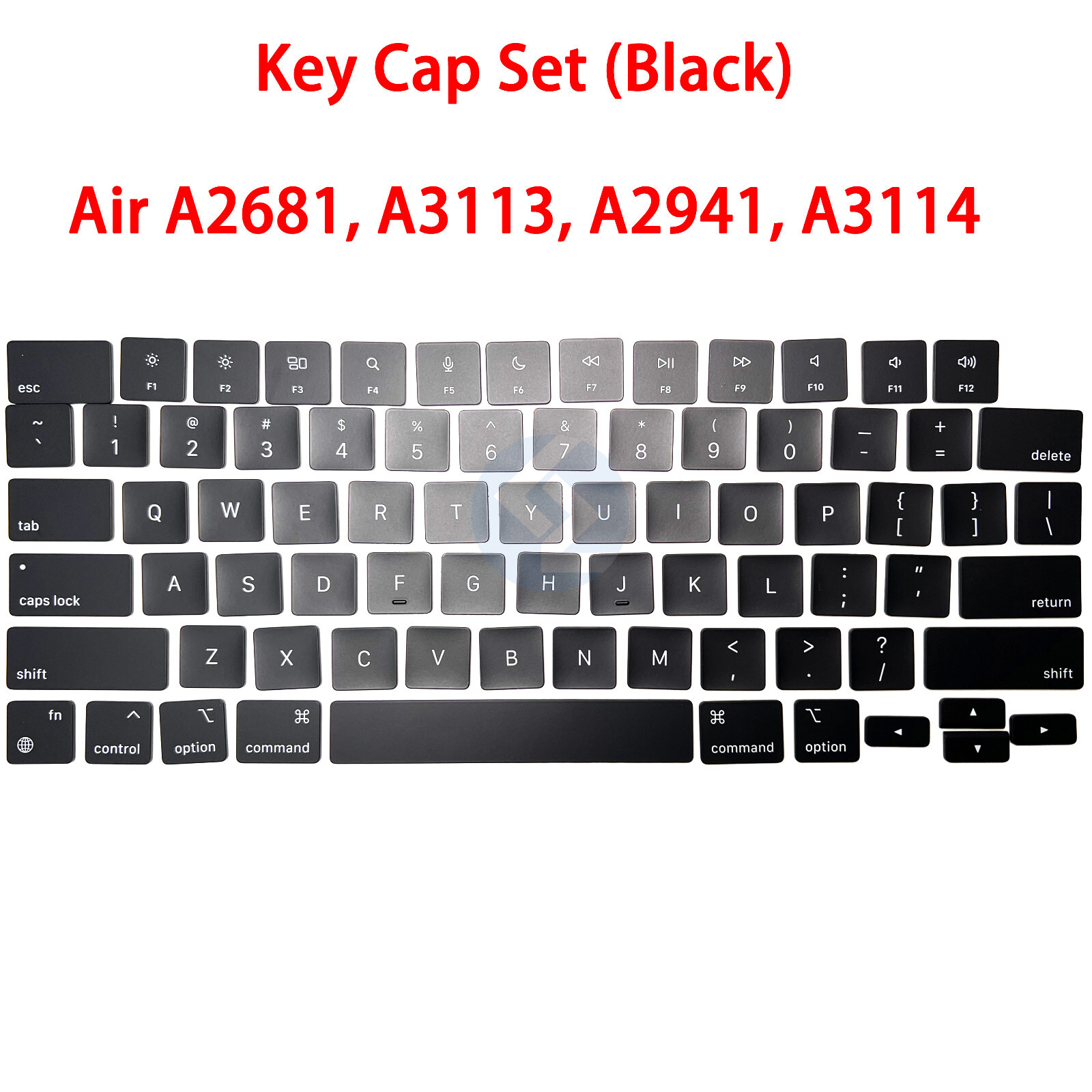 NEW One Set Replacement Black Keyboard Key Cap for Macbook Air 15″ A2941 2023 M2