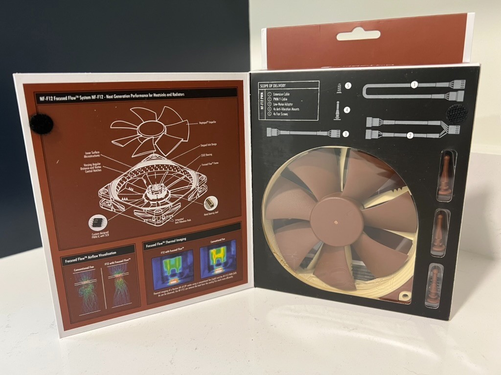 Noctua NF-F12 PWM, Premium Quiet Fan, 4-Pin (120mm, Brown) Brown