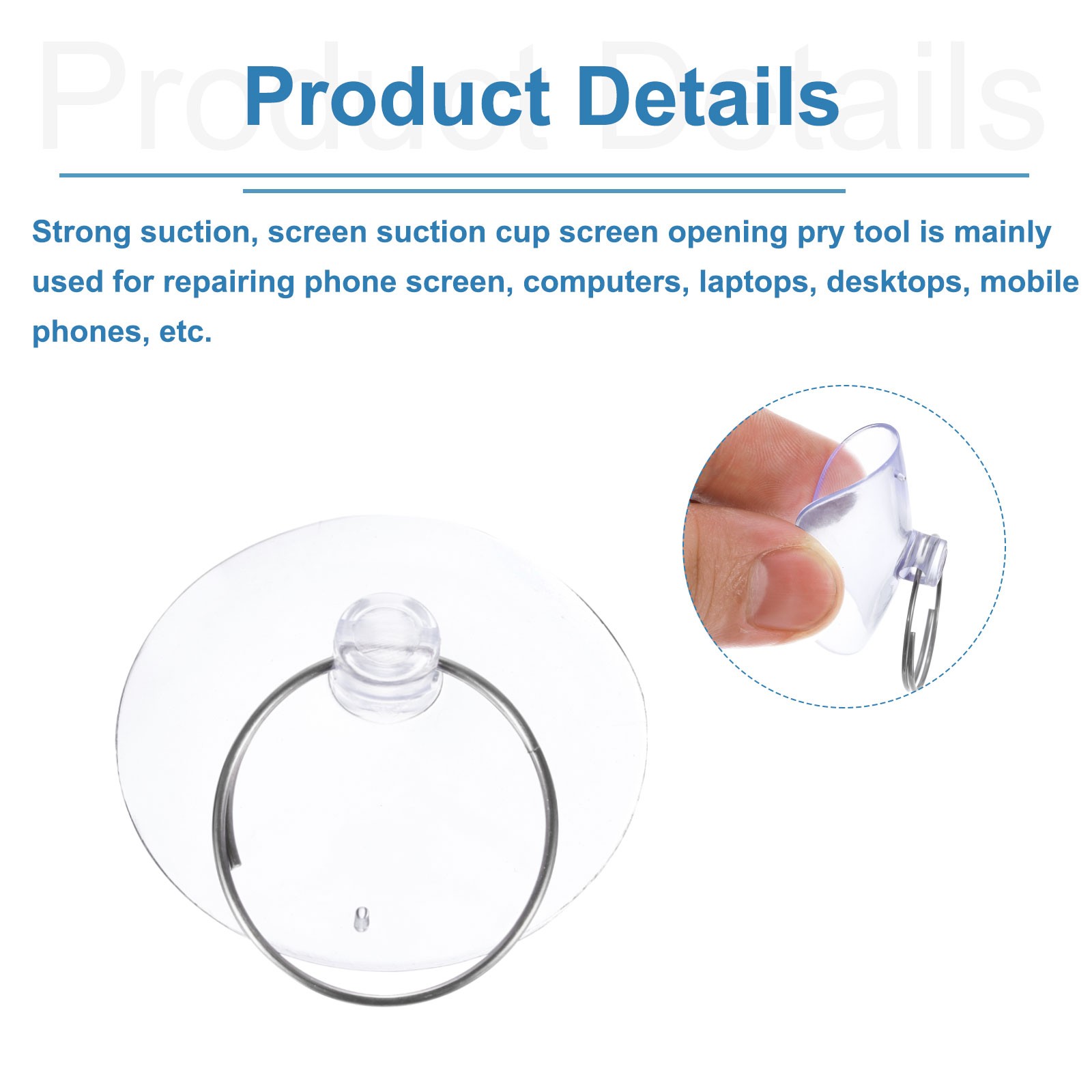Uxcell 20pcs Screen Suction Cup Phone Pry Repair Opening Tool for LCD, 40mm