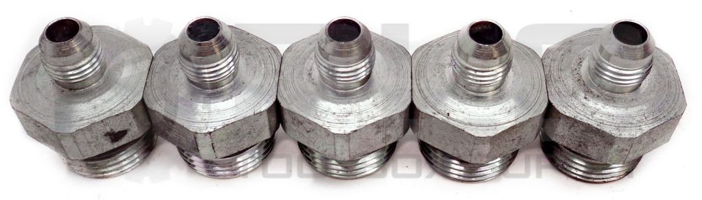 LOT OF 5 NEW 1/2″ OD 1/4″ ID MALE TAPER, 1″ OD 1/4″ ID MALE STRAIGHT FITTING