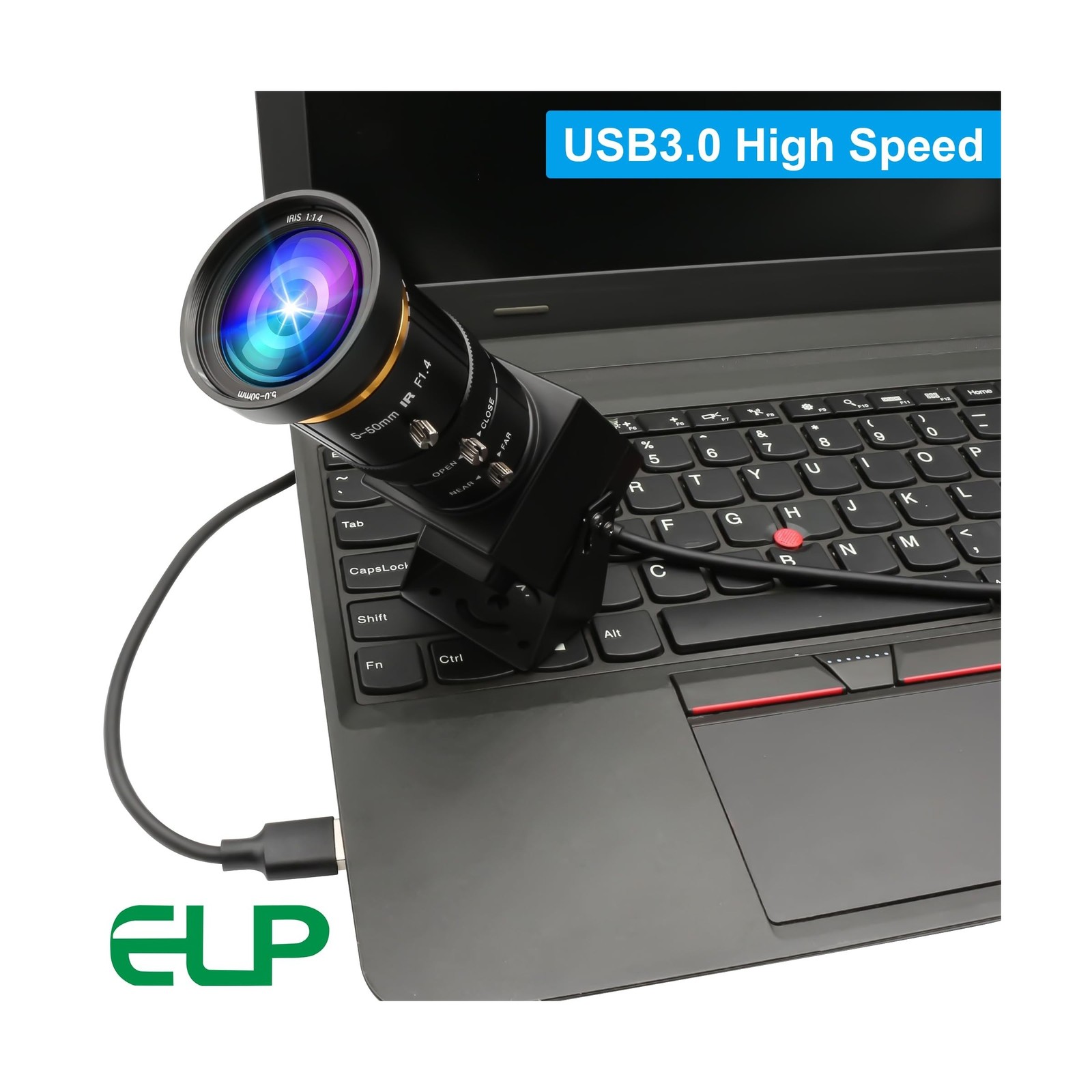 ELP 4K 60fps USB3.0 Webcam – HDMI & USB Output, Dual Display, Manual Zoom, 10…