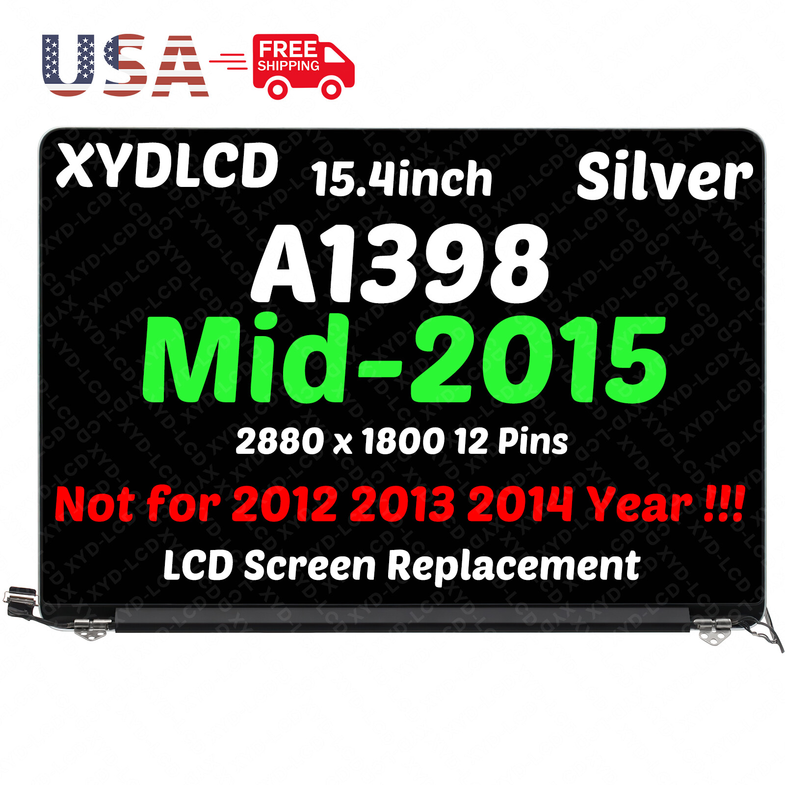 15″ for Macbook Pro A1398 Mid 2015 EMC 2909 EMC 2910 Display LCD Screen Assembly