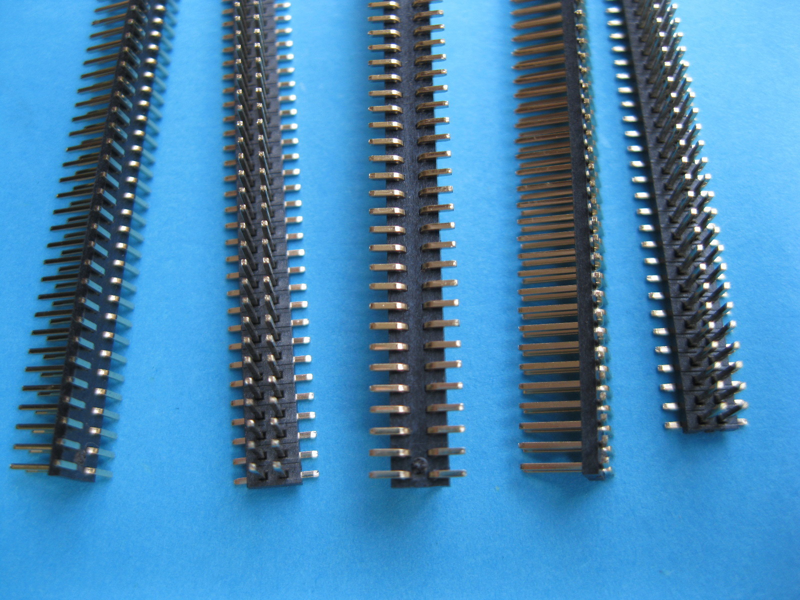 30 pcs Gold SMT SMD 1.27mm 2×40 80pin Breakable Male Pin Header Double Row Strip