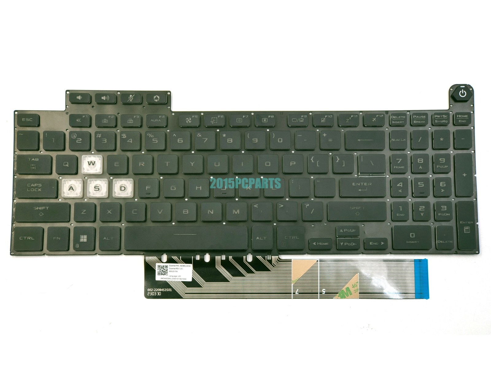 For Asus TUF Gaming A15 F15 FA507 FA507R FX507R FX507Z FX517 Keyboard Backlit US