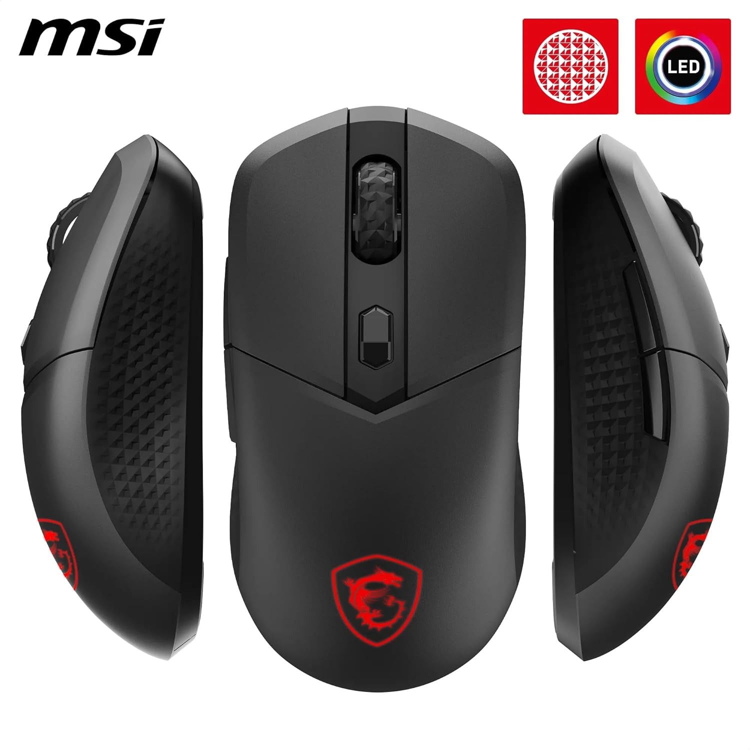 MSI VERSA 300 WIRELESS Gaming Mouse – 8000 DPI Optical Sensor, 1000 Hz polling r