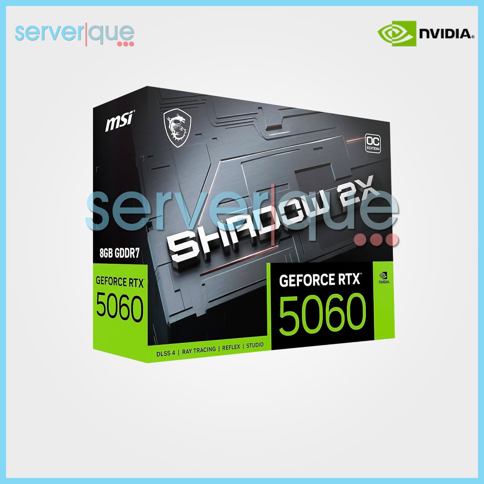 MSI SHADOW GeForce RTX 5060 8GB 2X OC GDDR7 PCI Express 5.0 x8 Graphics Card
