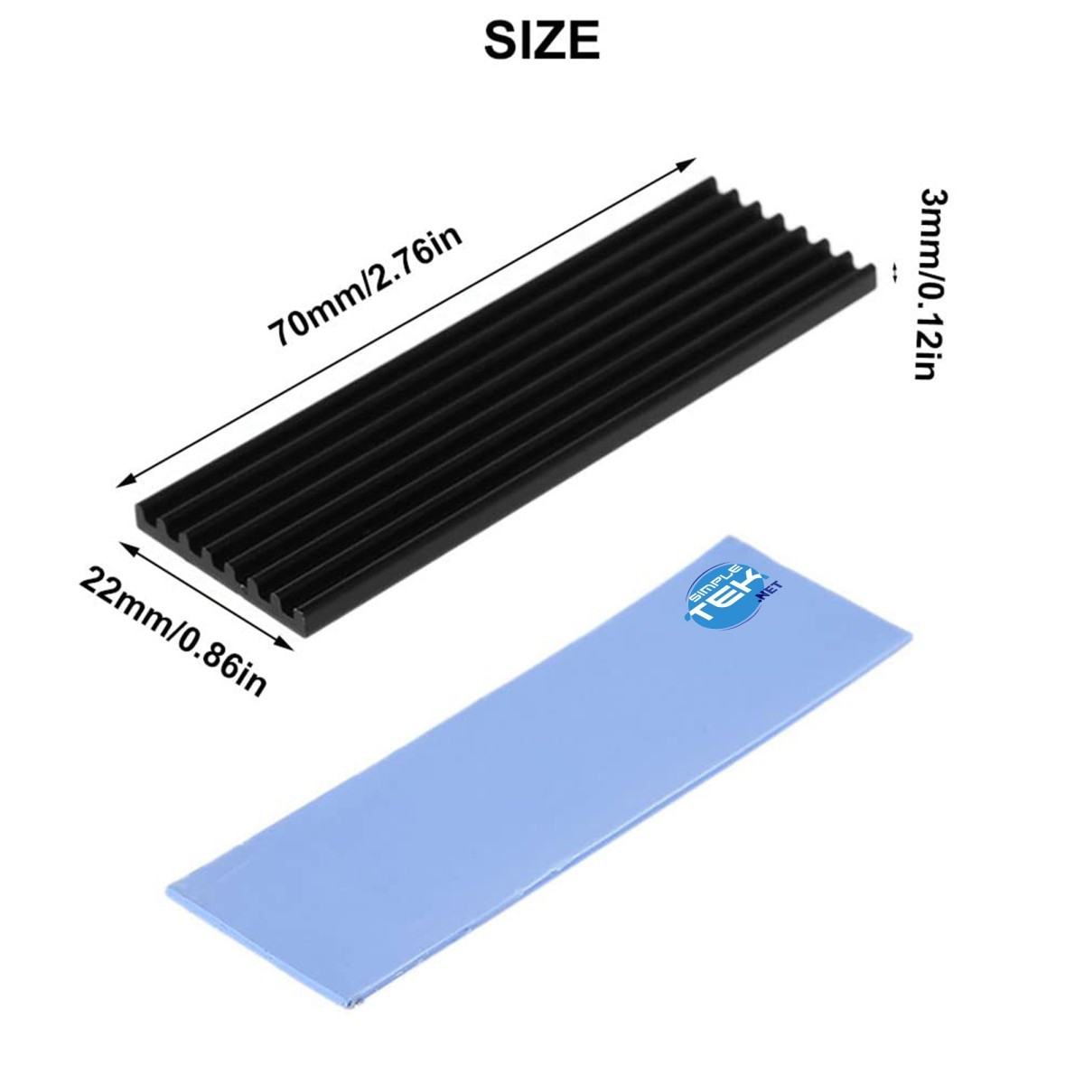 Passive Heat Sink For M.2 SATA NVMe SSD 2280 22110 2260 NGFF