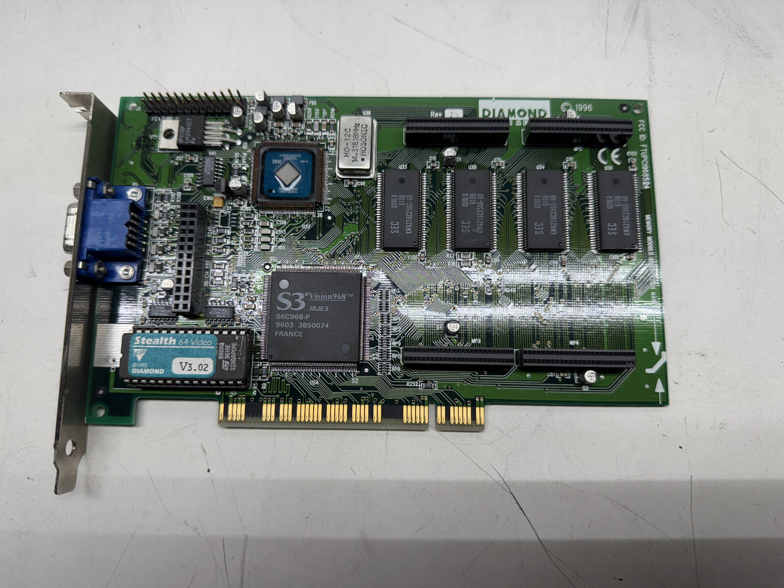 DIAMOND MULTIMEDIA STEALTH 64 VRAM PCI V3.02 REV D FCC# FTUPCI968524 S3 VISION