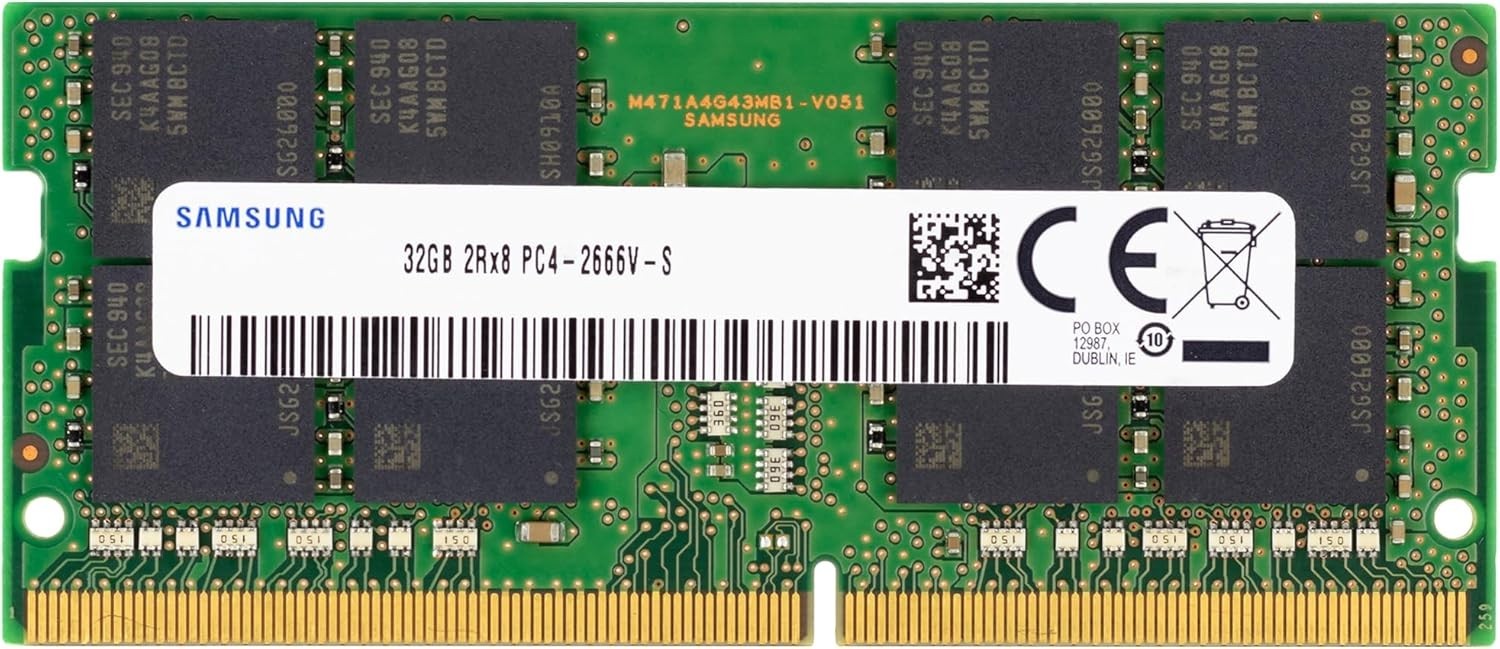 Samsung 32GB DDR4 2666MHz PC4-21300 Laptop RAM Memory M471A4G43MB1-CTD