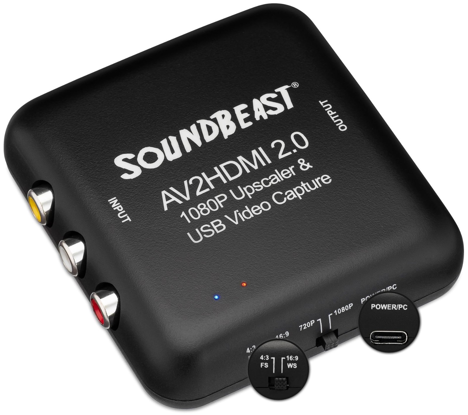 SoundBeast AV to HDMI Converter & Recorder 2.0 100P USB Video Capture New