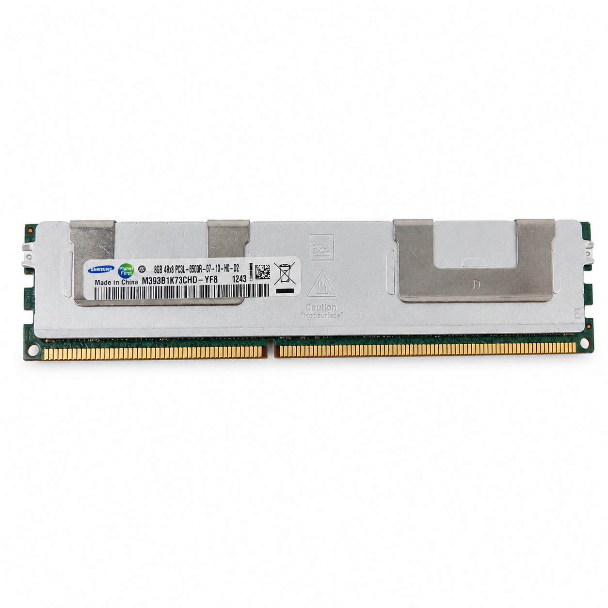 Samsung 8GB DDR3L ECC RAM – 4Rx8 PC3L-8500R-07-10-H0-D2 – M393B1K73CHD-YF8 Used