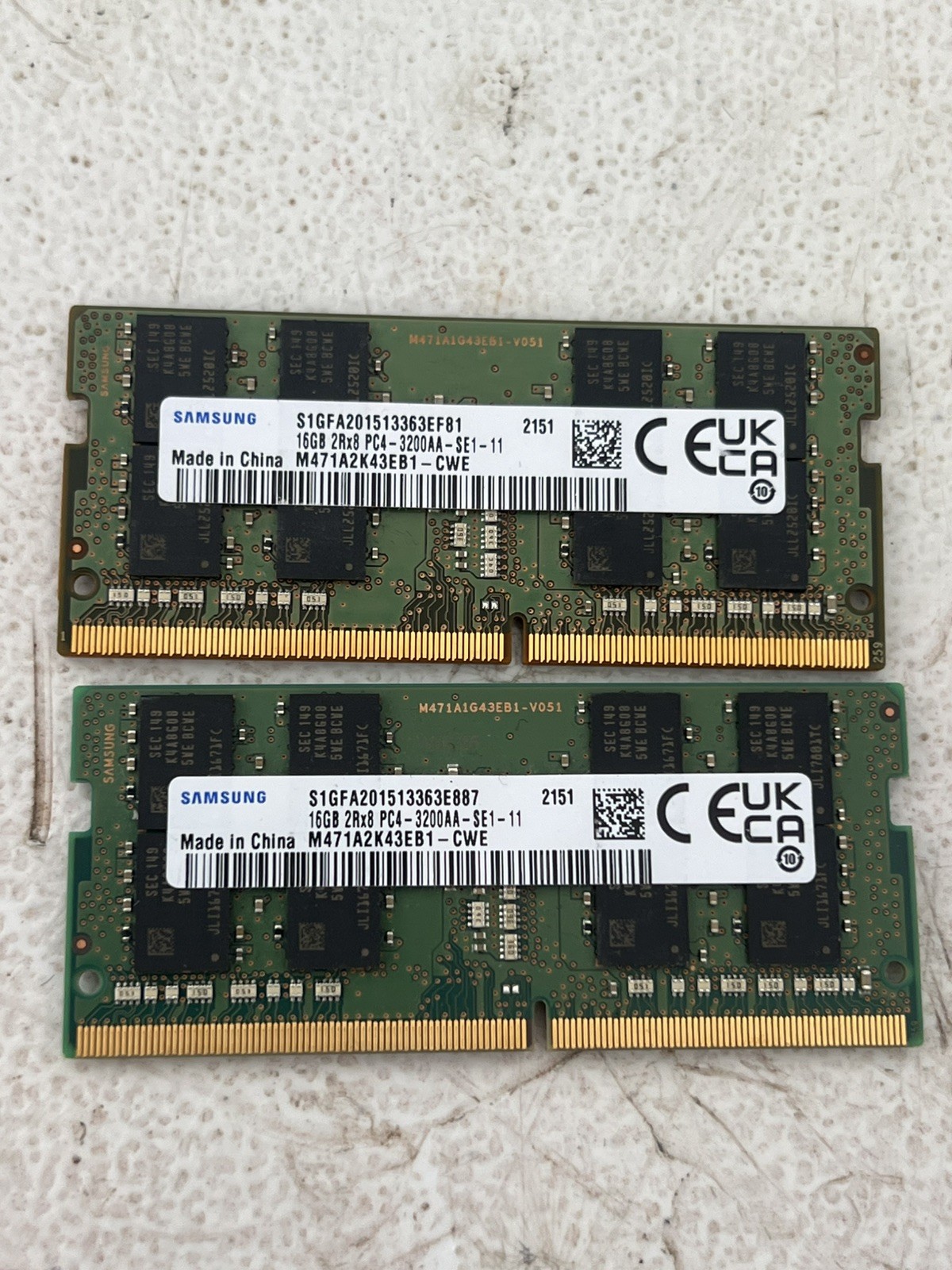 32GB 2x16GB Samsung PC4-3200AA SODIMM DDR4 Laptop Memory RAM TESTED WORKING