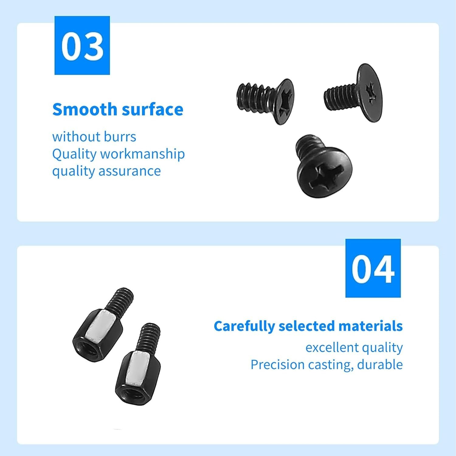 420Pcs Computer Screws Motherboard Standoffs Kit for Motherboard Laptop Computer