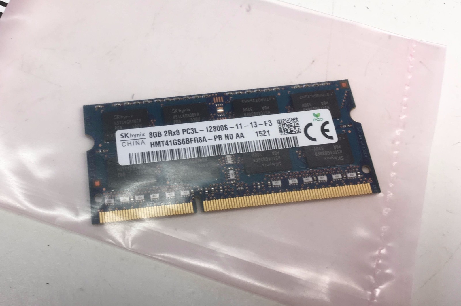 SK HYNIX 8Gb 2Rx8 DDR3 PC3L-12800S LAPTOP SO-DIMM RAM MEMORY HMT41GS6BFR8A-PB