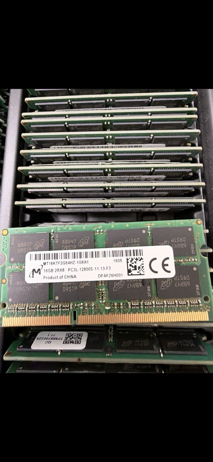 Micron MT16KTF2G64HZ-1G6A1 DDR3 1X16GB 1600MHz SODIMM Laptop Memory PC3L-12800S