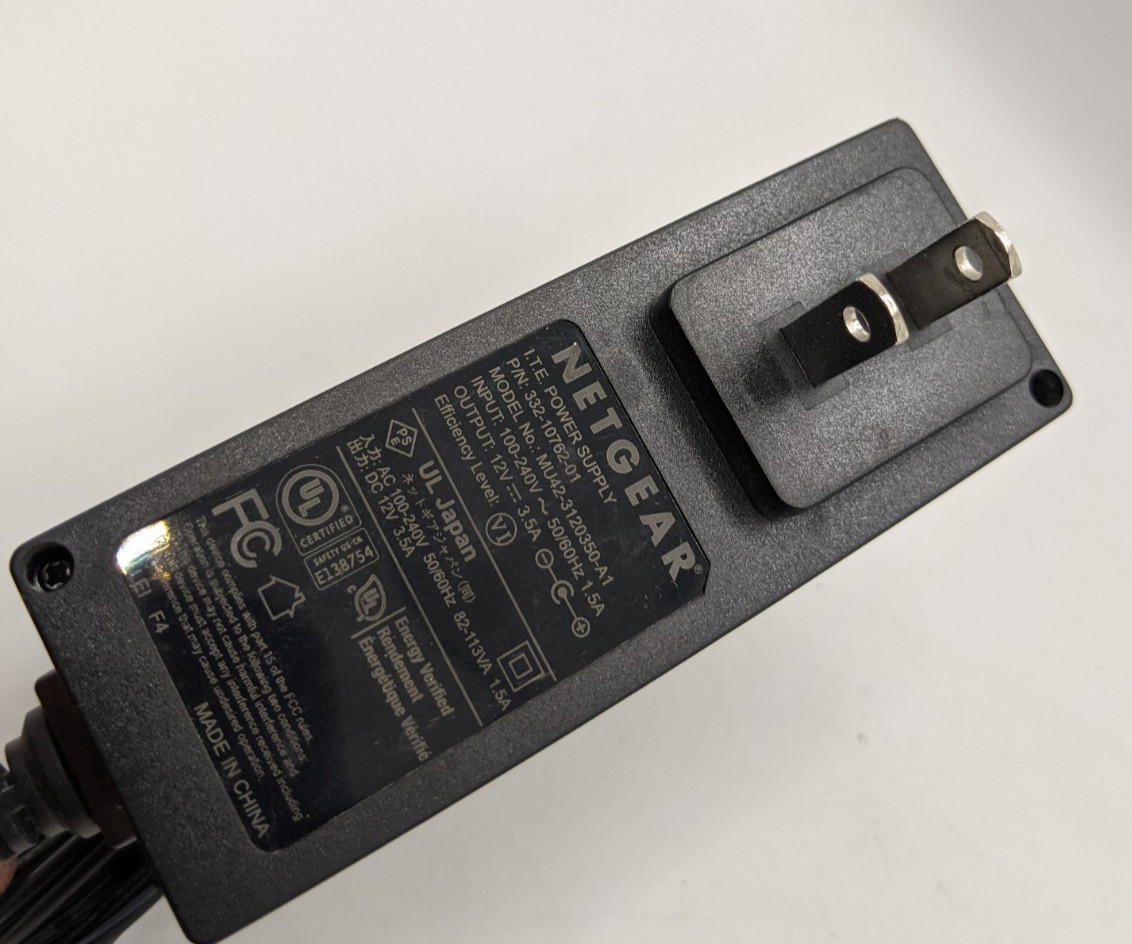 Genuine NETGEAR Switching Power Supply – Model MU42-3120350-A1 – 12V 3.5A