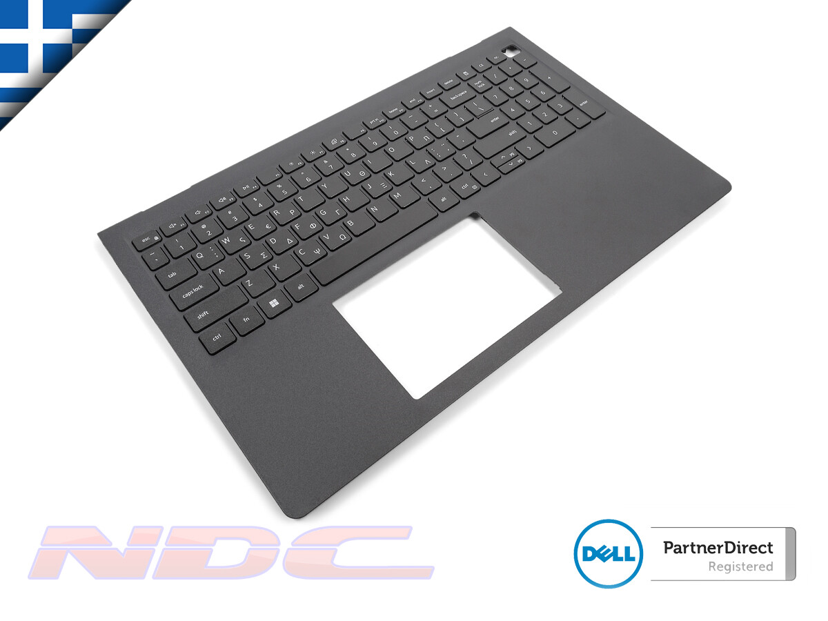 Dell Inspiron 15-3510/3520/3530-Series Black Palmrest & GREEK Keyboard