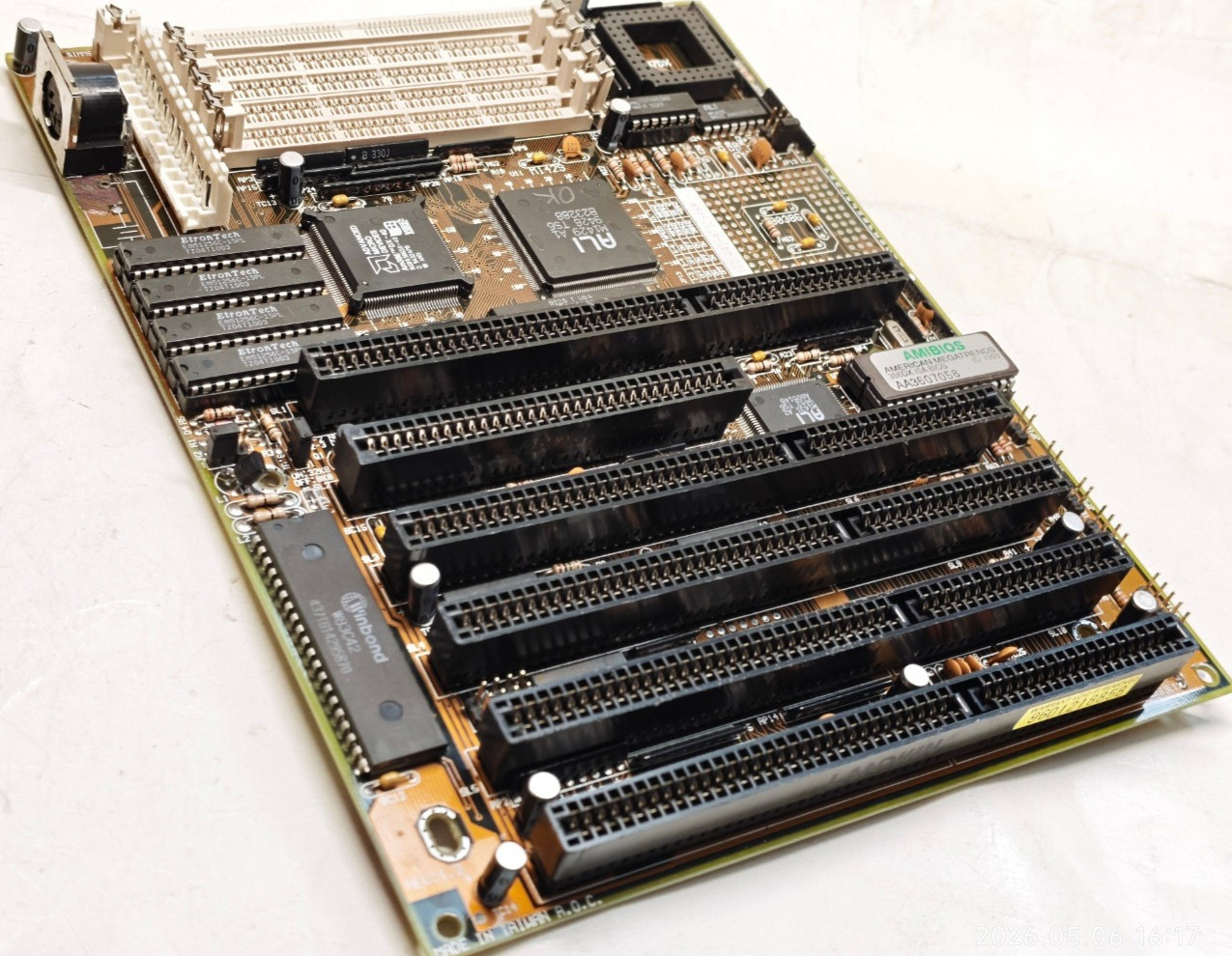 Rare 386 ABIT AB-AT3 *72-Pin* mini Motherboard with AMD DX-40 CPU + 8 MB RAM