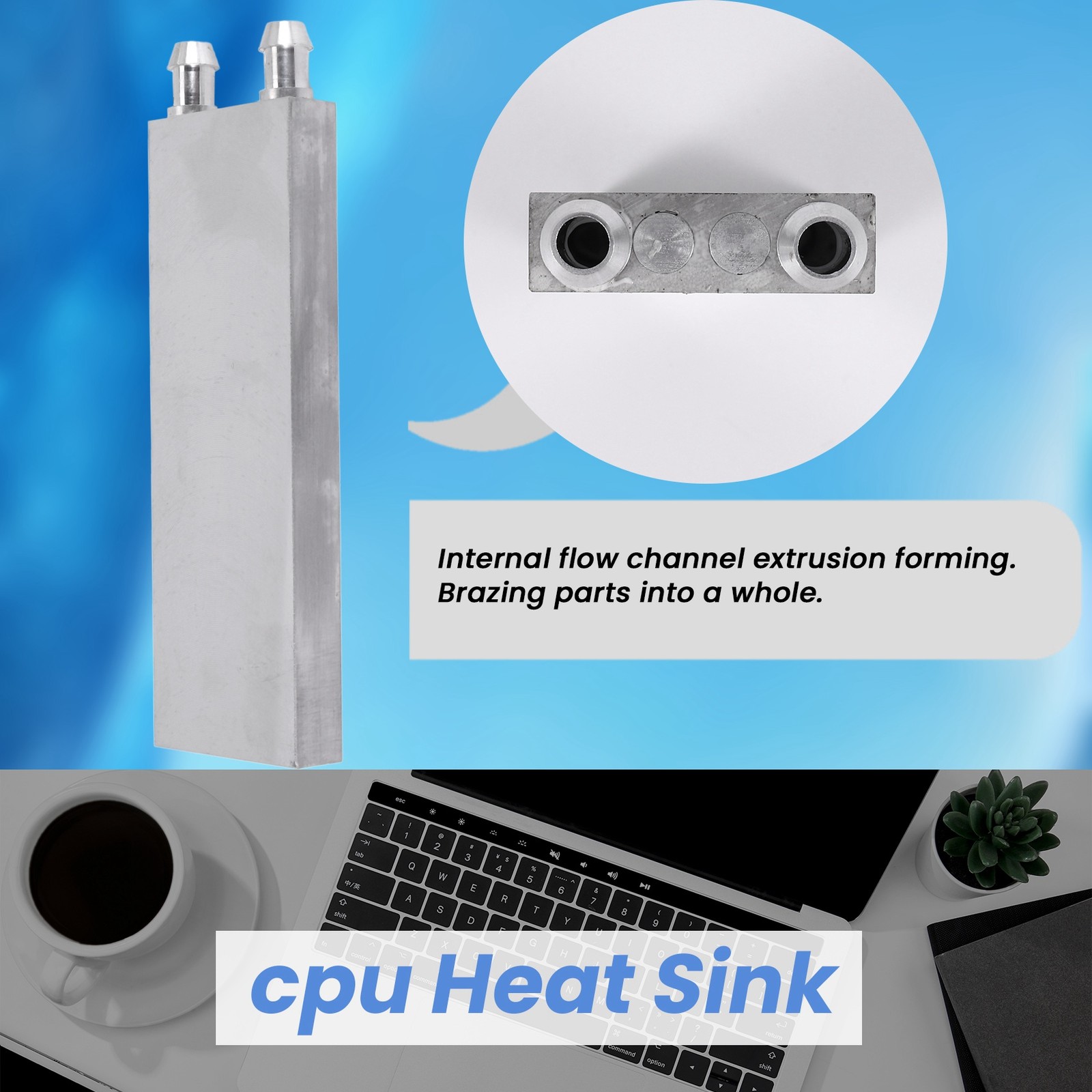 Aluminum alloy CPU Radiator 40x120mm Water Cooling Liquid Water Cooler5891
