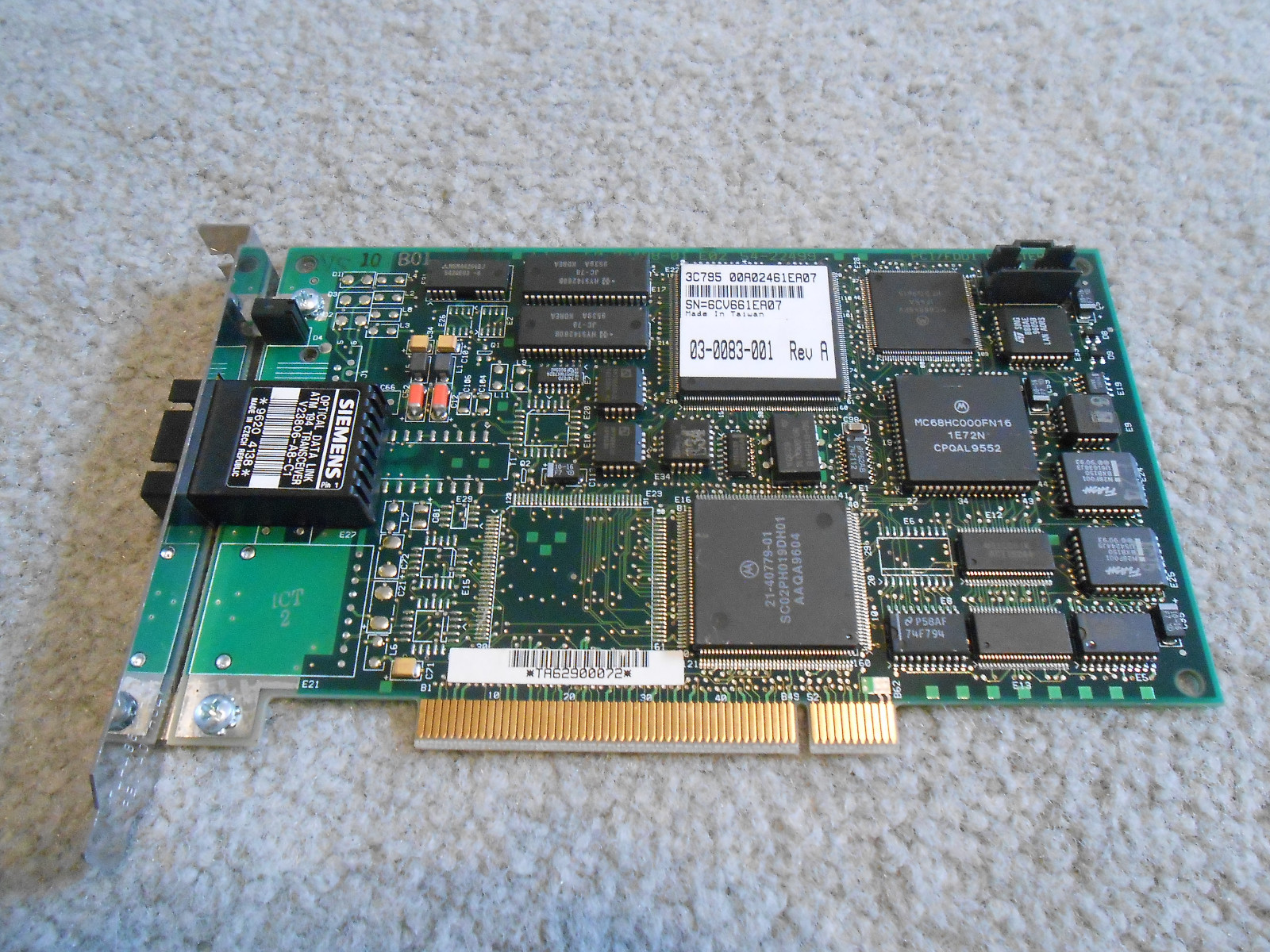 DEFPA-AA FDDI/PCI SINGLE ENDED SAS SC ETHERNET (54-22499-00) CARD (USED)
