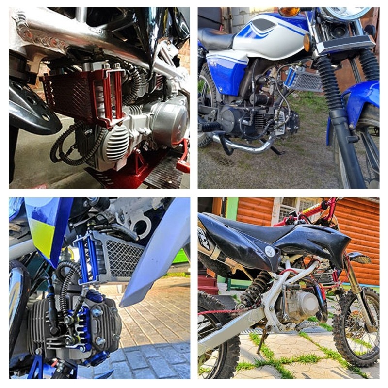 Motorcycle Oil Cooling Radiator System for 50-140cc Dirt Universal Radiator Kit