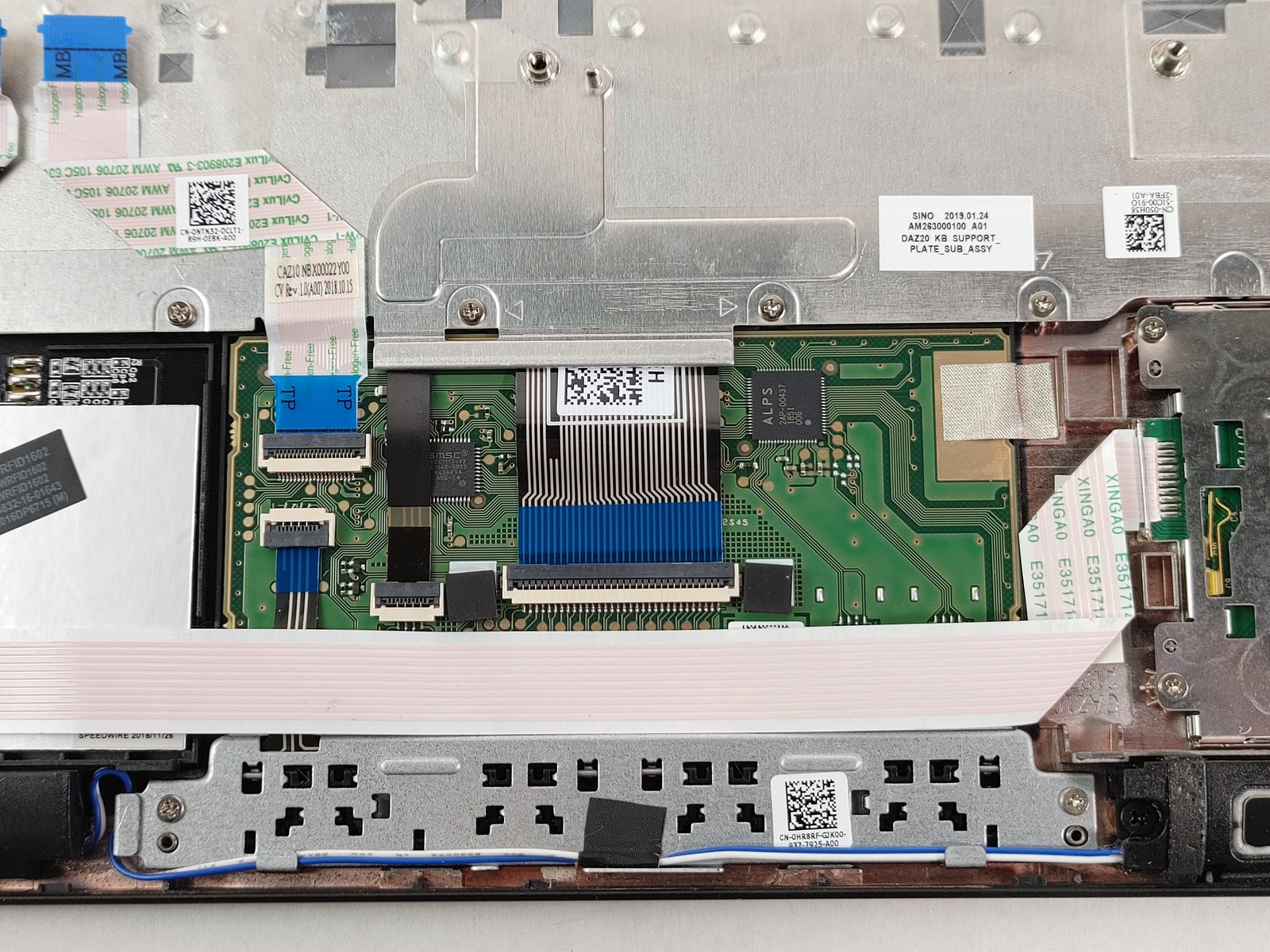 Dell 36W37 Laptop Touchpad Palmrest For Latitude 7290/7390