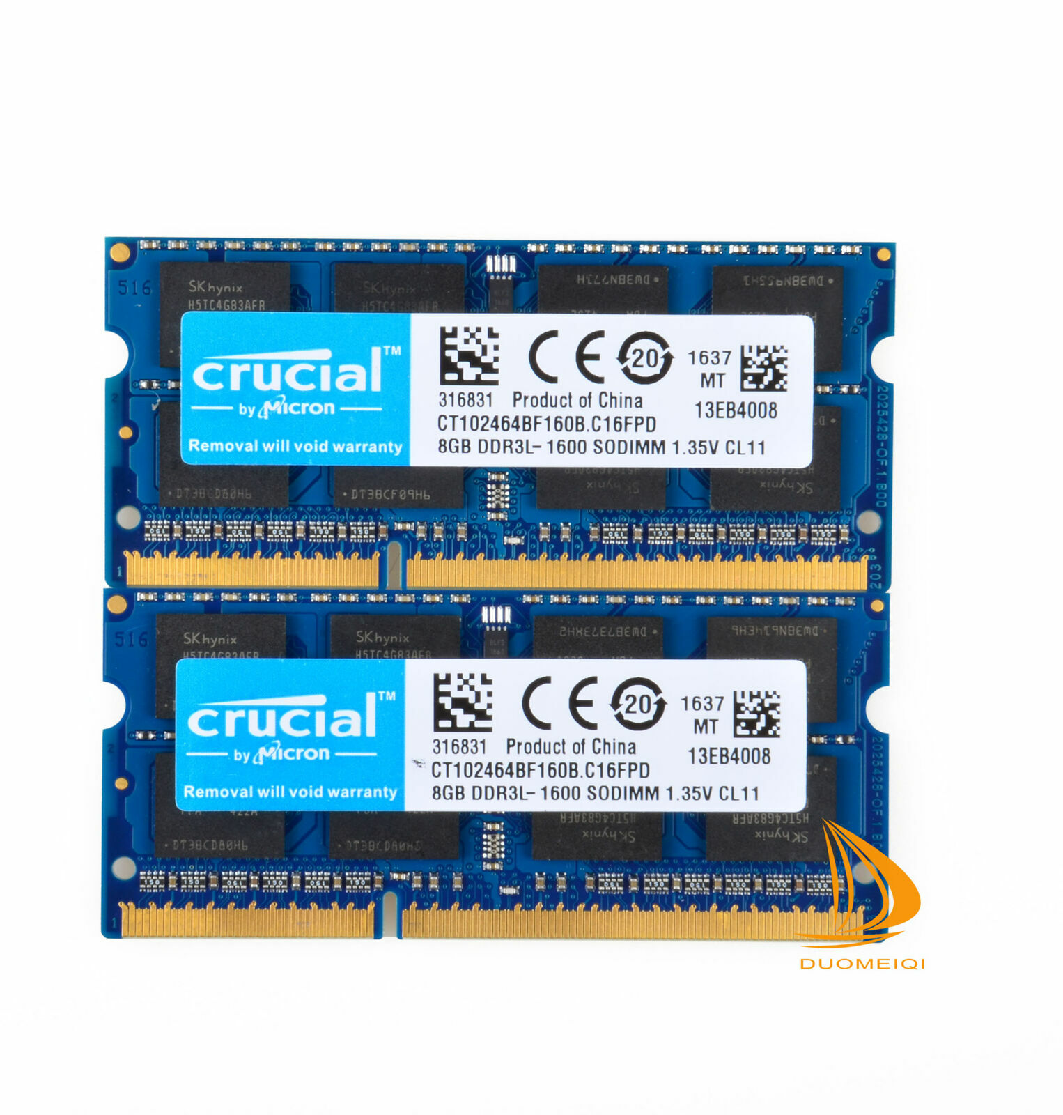 Lot Crucial 16GB 8GB 4GB PC3L-12800S DDR3-1600Mhz 1.35V SODIMM Laptop Memory RAM