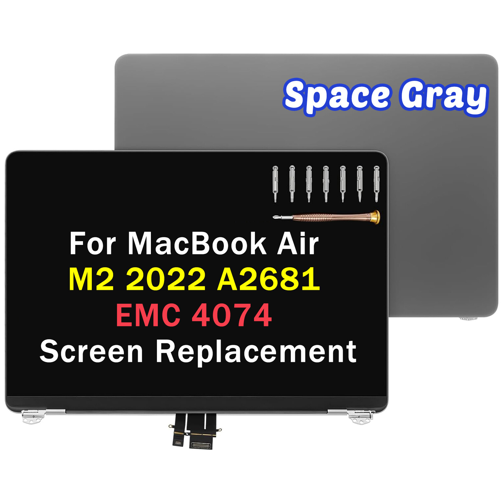 LCD Screen Replacement Assembly for MacBook Air 13.6″ M2 A2681 2022 (EMC:4074)