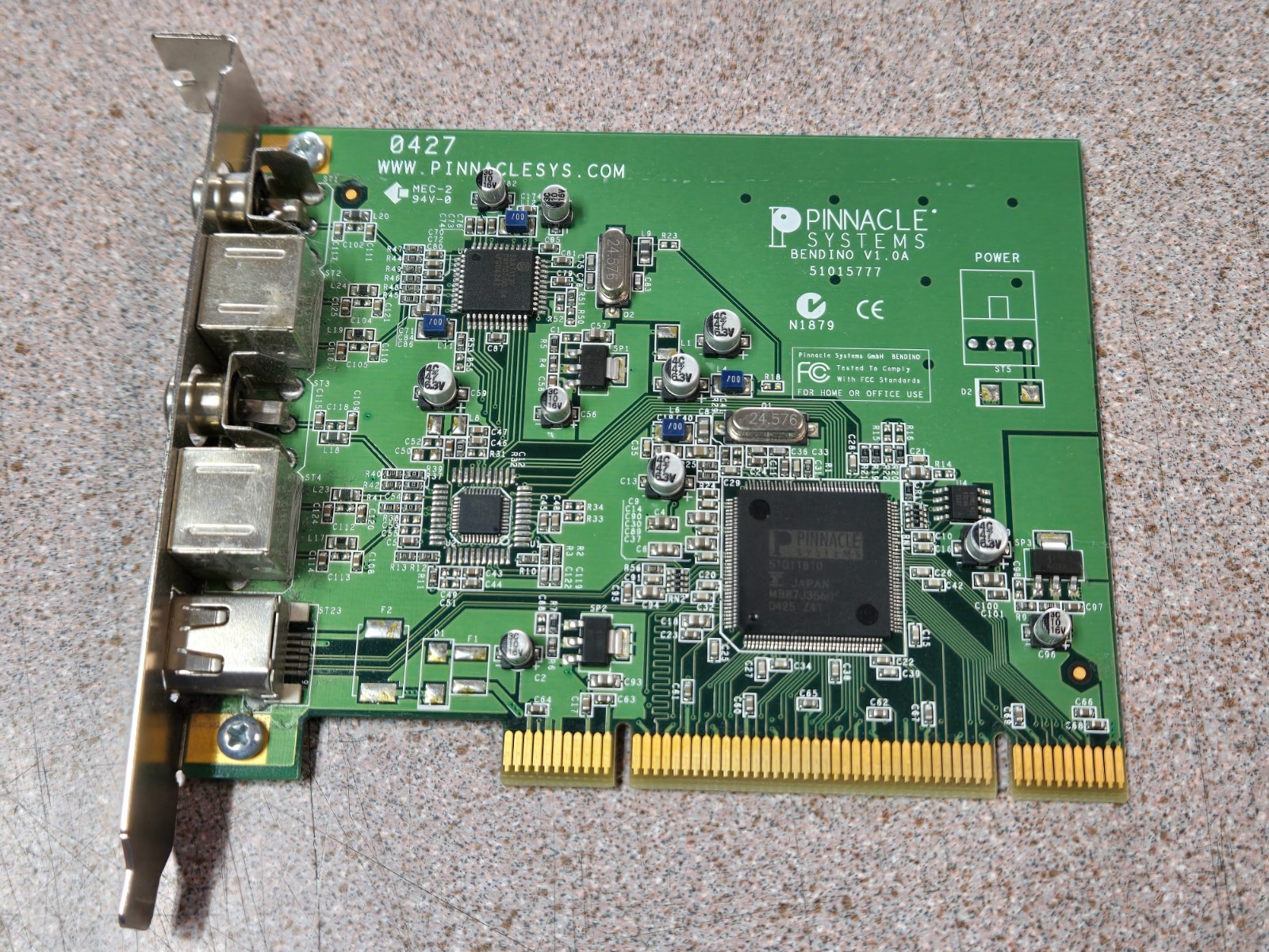 VIDEO CAPTURE KARTE PINNACLE BENDINO V1.0A 51015777 PCI