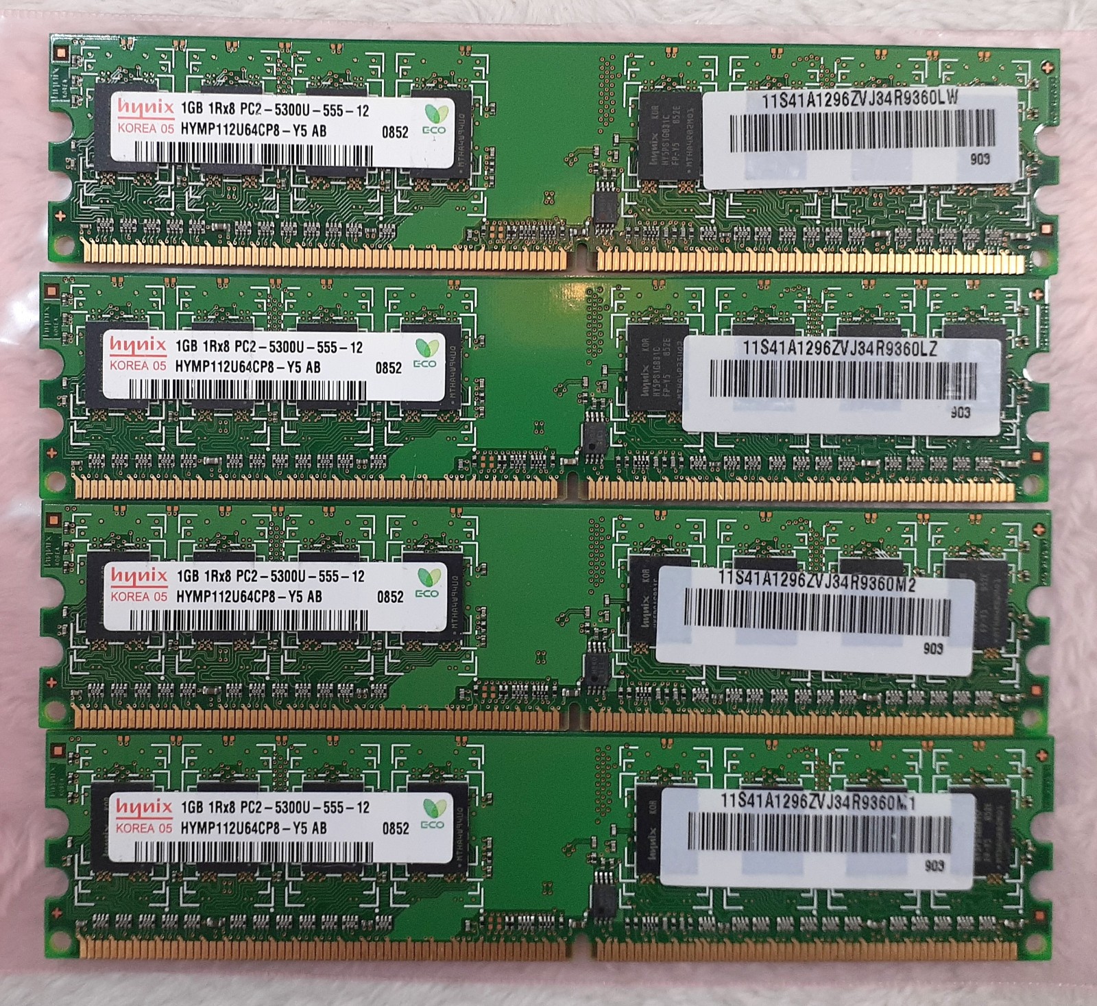 Hynix 1GB RAM HYMP112U64CP8-Y5 AB 1Rx8 PC2-5300U Desktop DIMM Price per Module