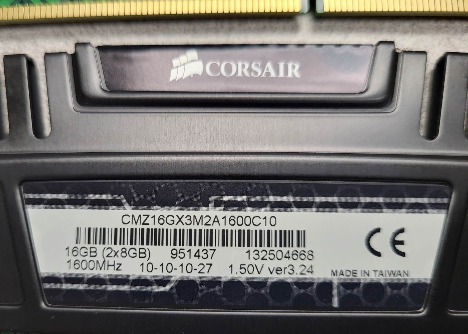 Corsair Vengeance DDR3 RAM 32GB 4 x 8GB 1600MHz Memory Kit CMZ16GX3M2A1600C10