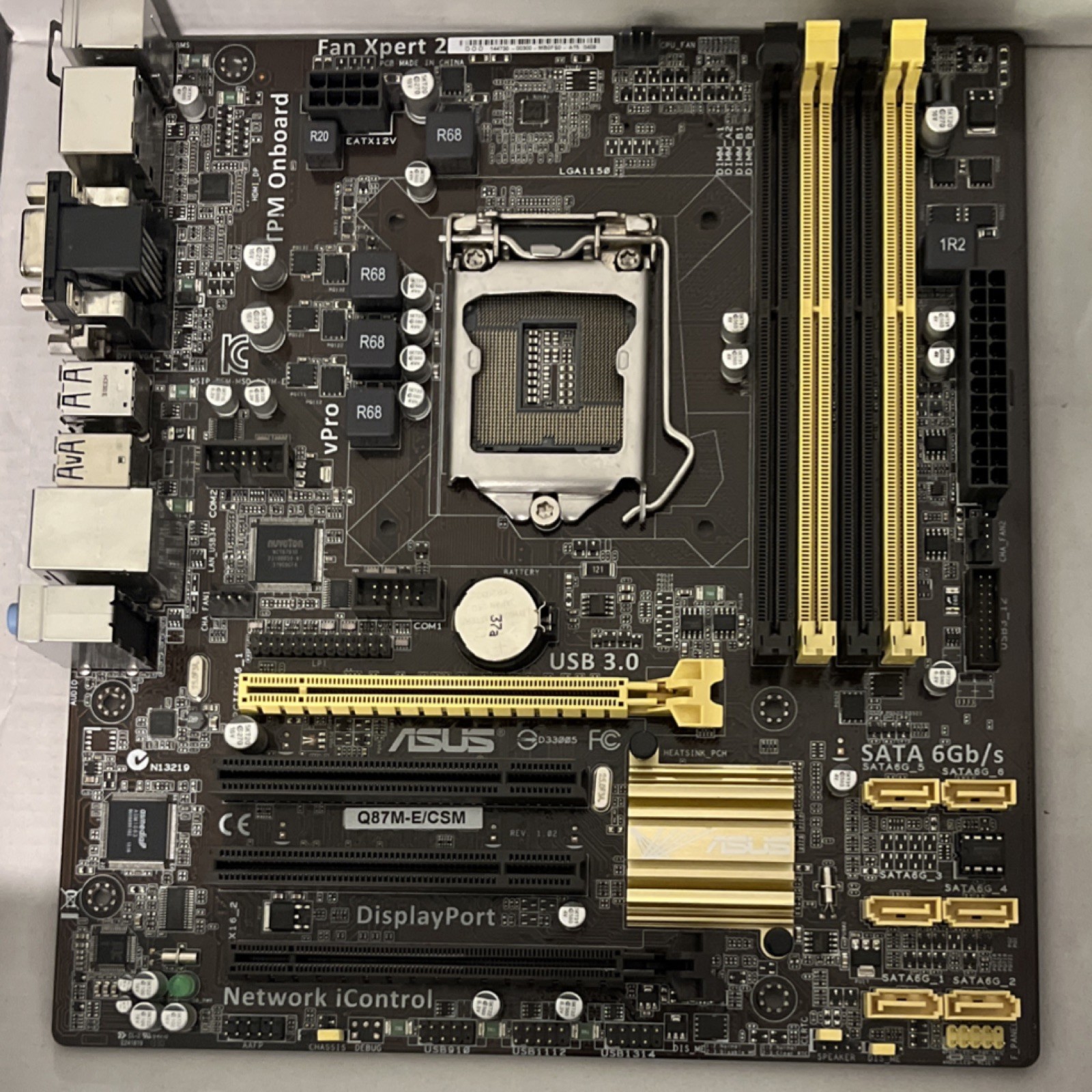 ASUS Q87M-E/CSM MicroATX Mobo Intel LGA1150 DDR3 w/ I/O Shield (READ DESC.)