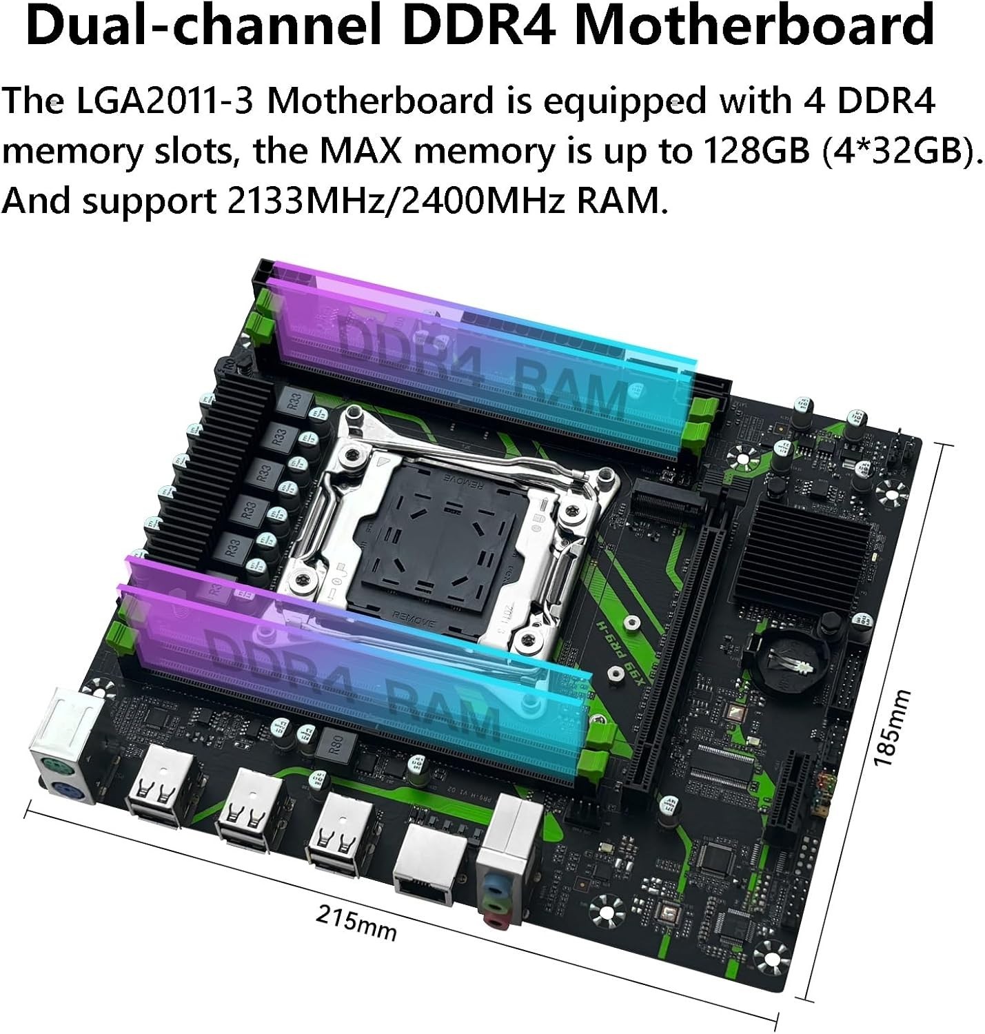MACHINISIT LGA 2011-3 Motherboard X99 Micro ATX Mainboard for Intel Xeon E5 V…